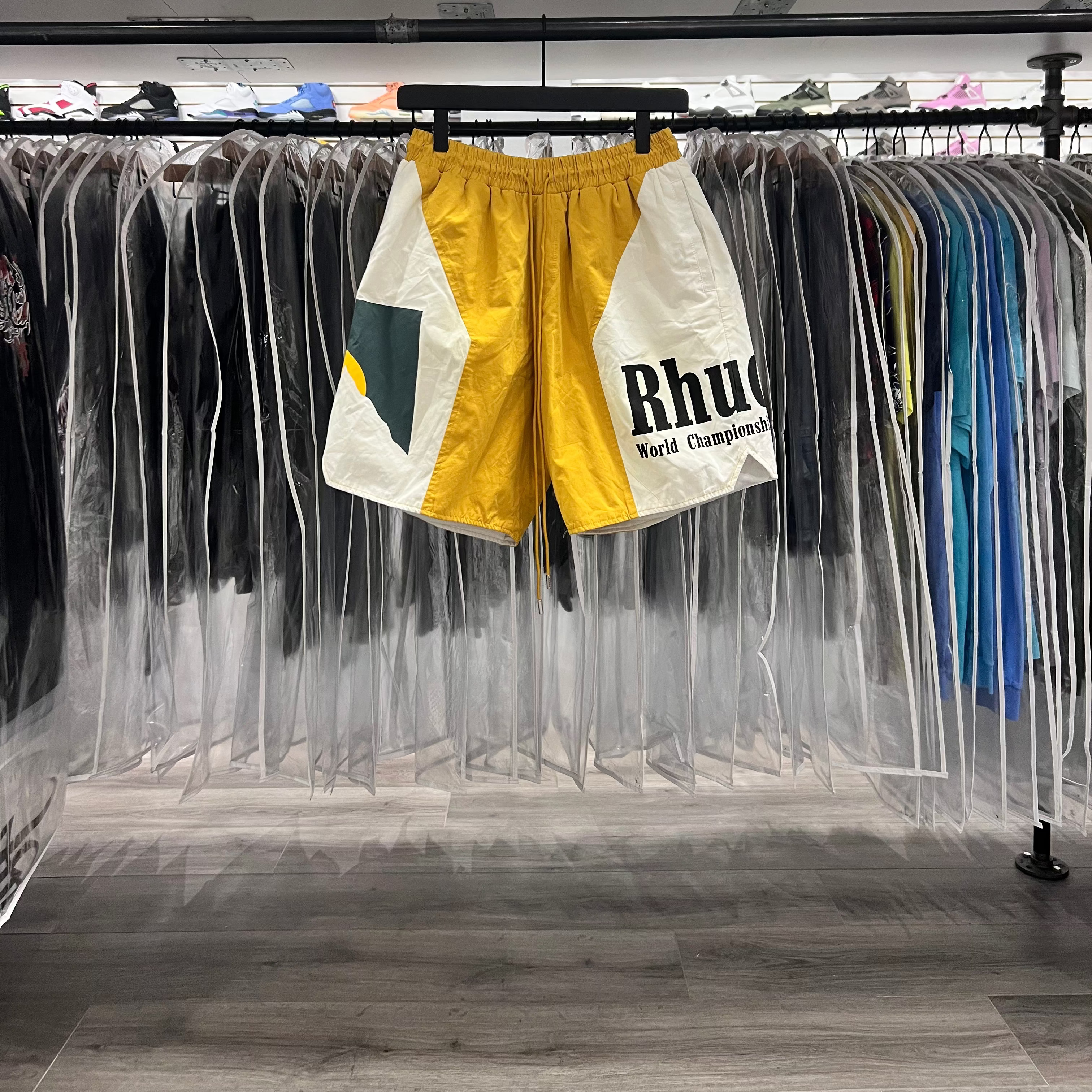 Rhude Yacht Logo Shorts Mustard Cream (Lightly Worn)