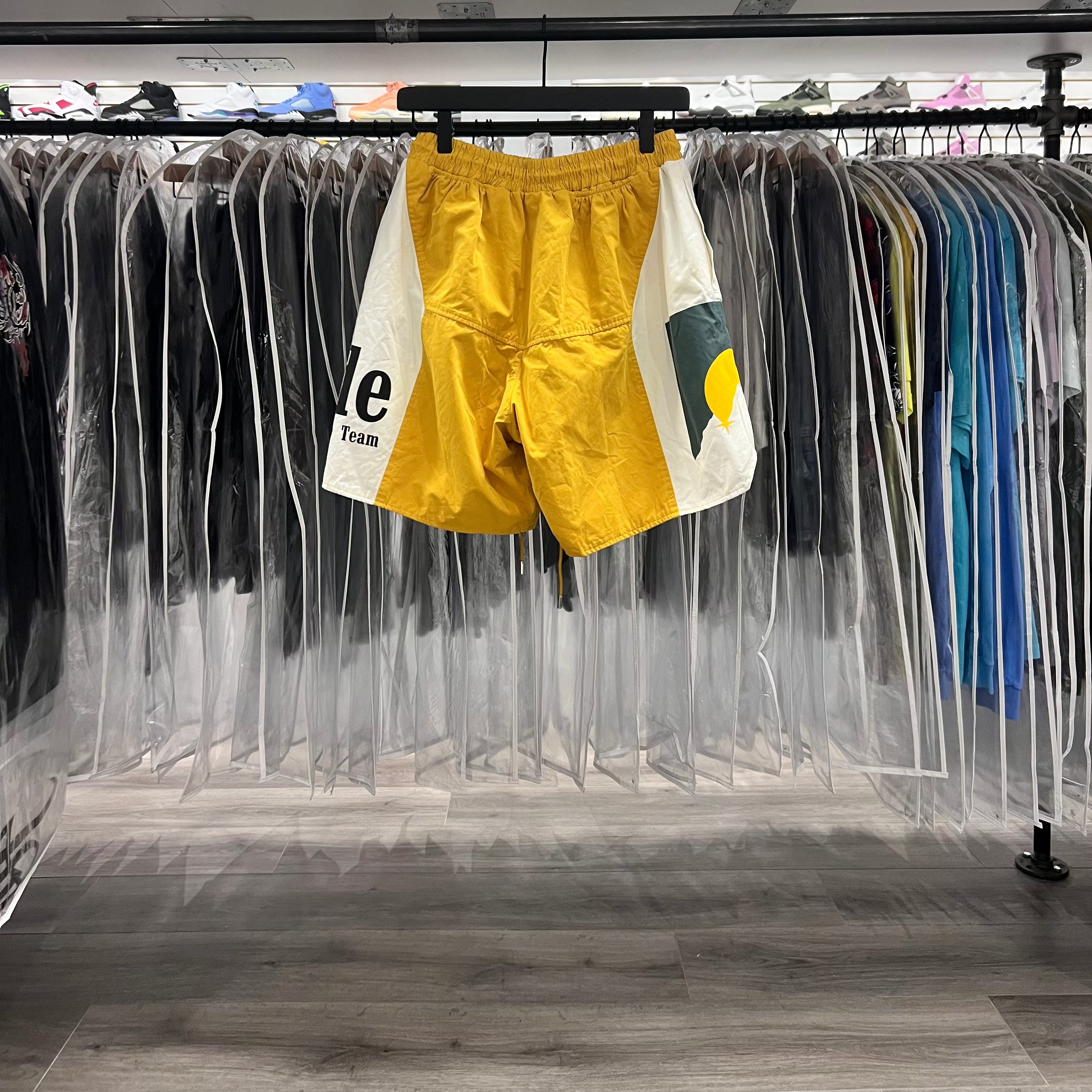 Rhude Yacht Logo Shorts Mustard Cream (Lightly Worn)