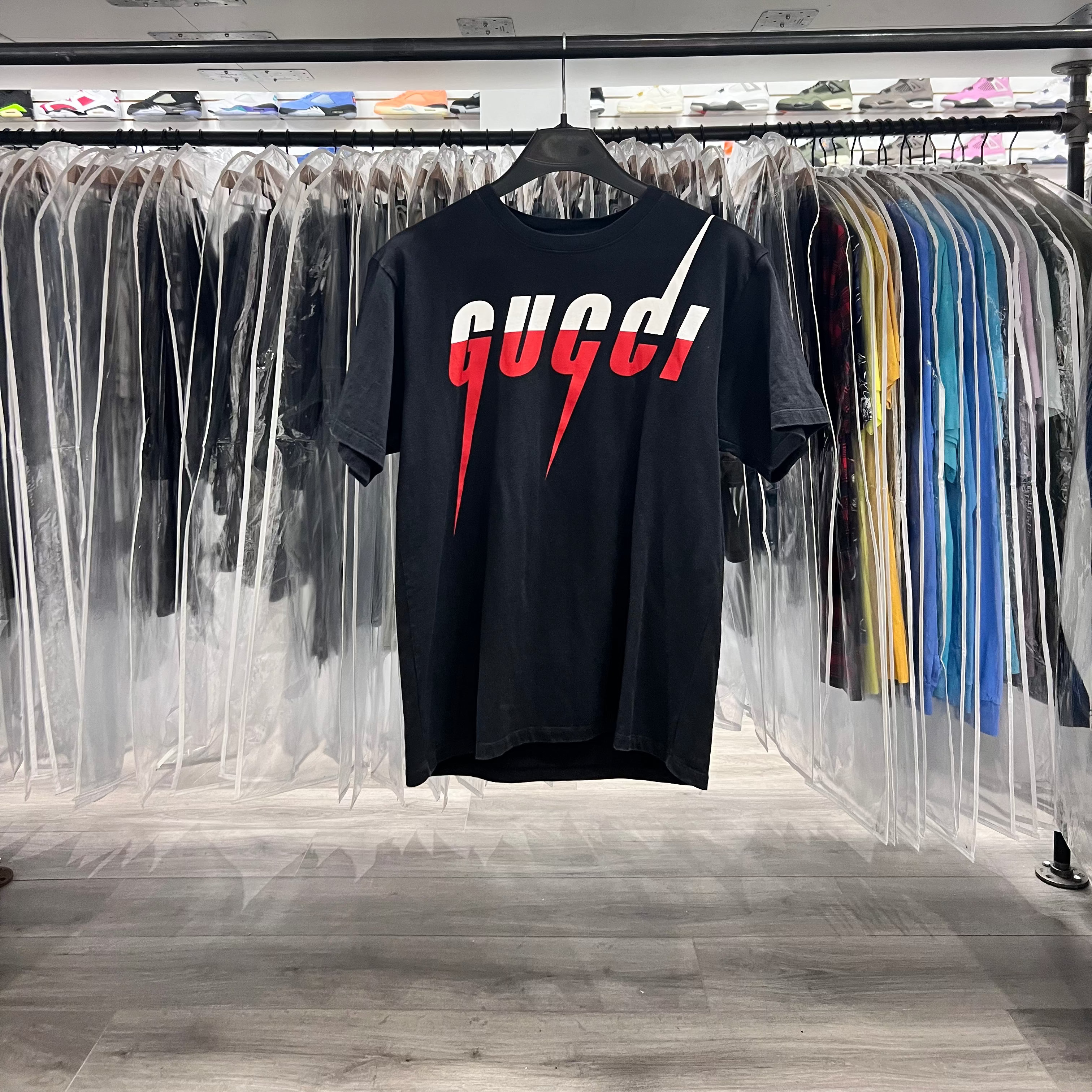 Gucci Lightning Tee Black (Lightly Worn)