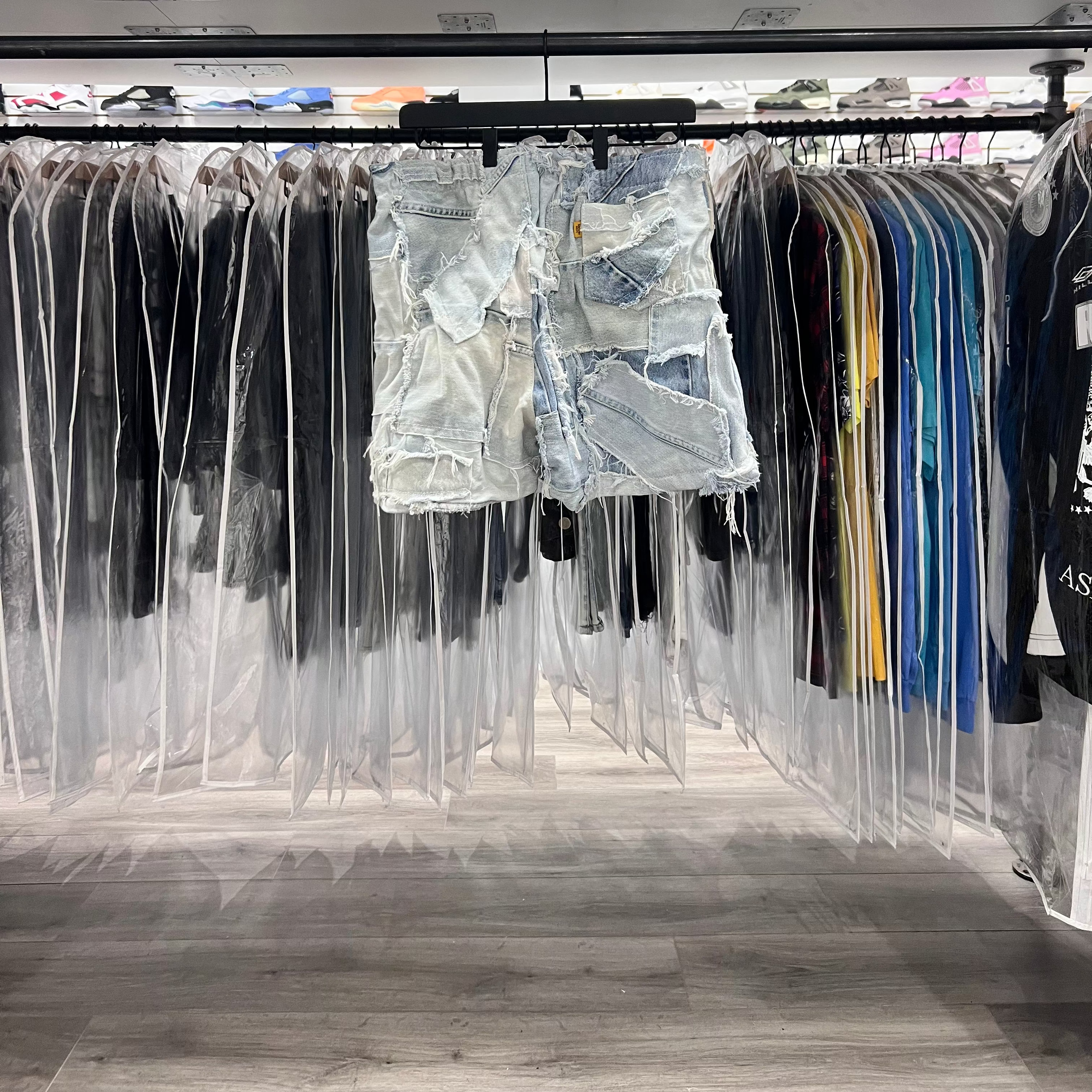 Gallery Patchwork Jean Shorts (Lightly Worn)