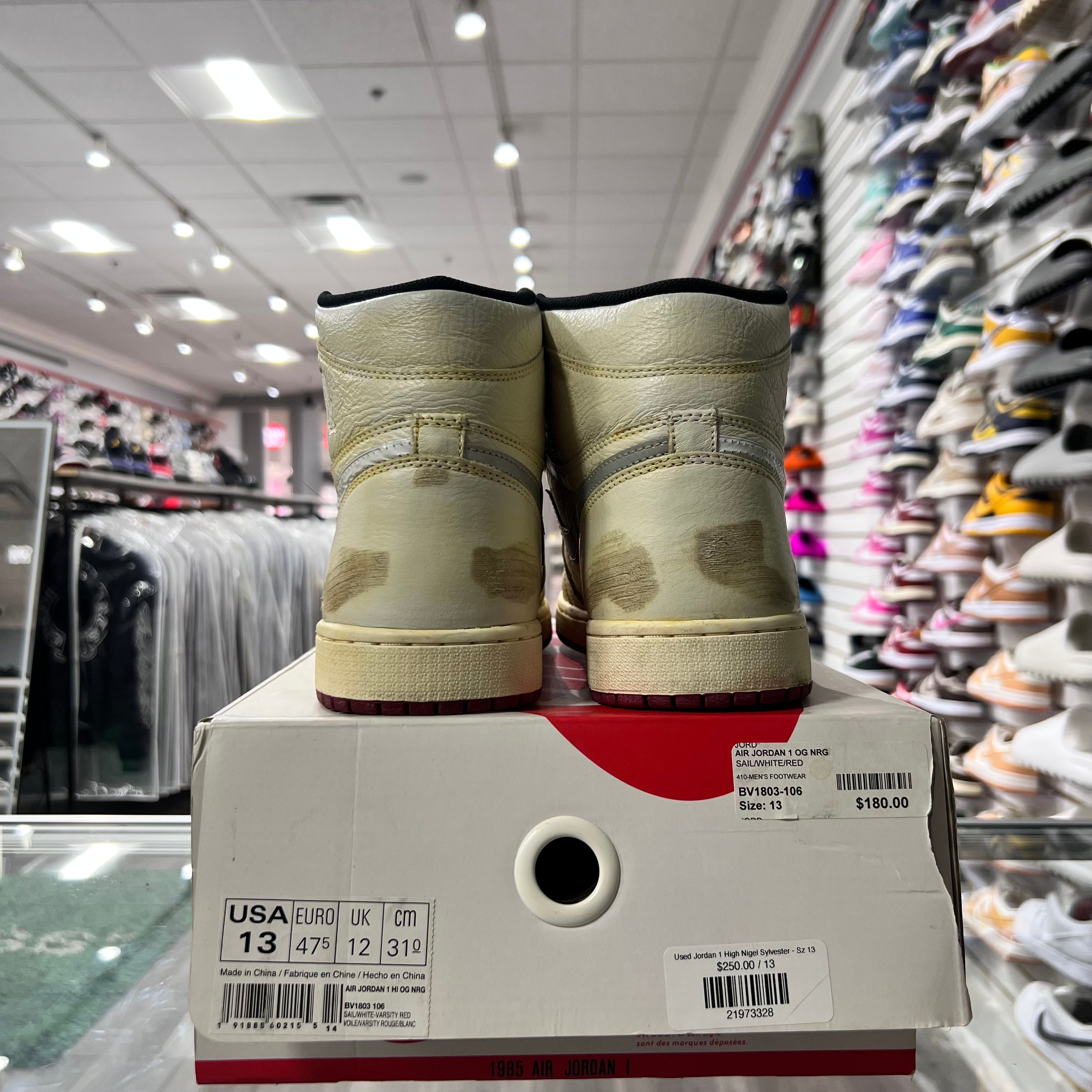 Jordan Retro 1 High Og Mens Nigel Sylvester (Lightly Worn)
