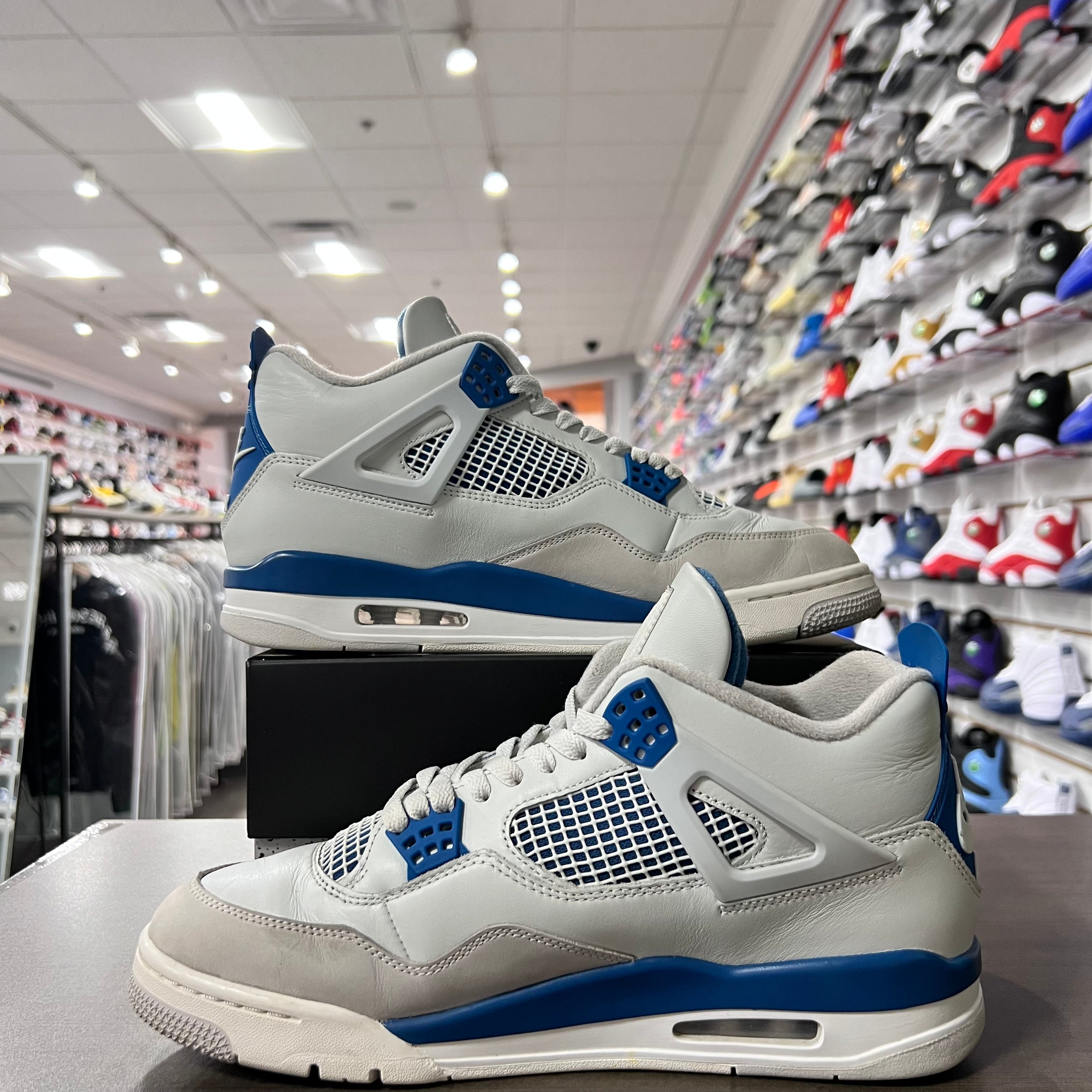 Jordan Retro 4 Mens Military Blue (Lightly Worn)