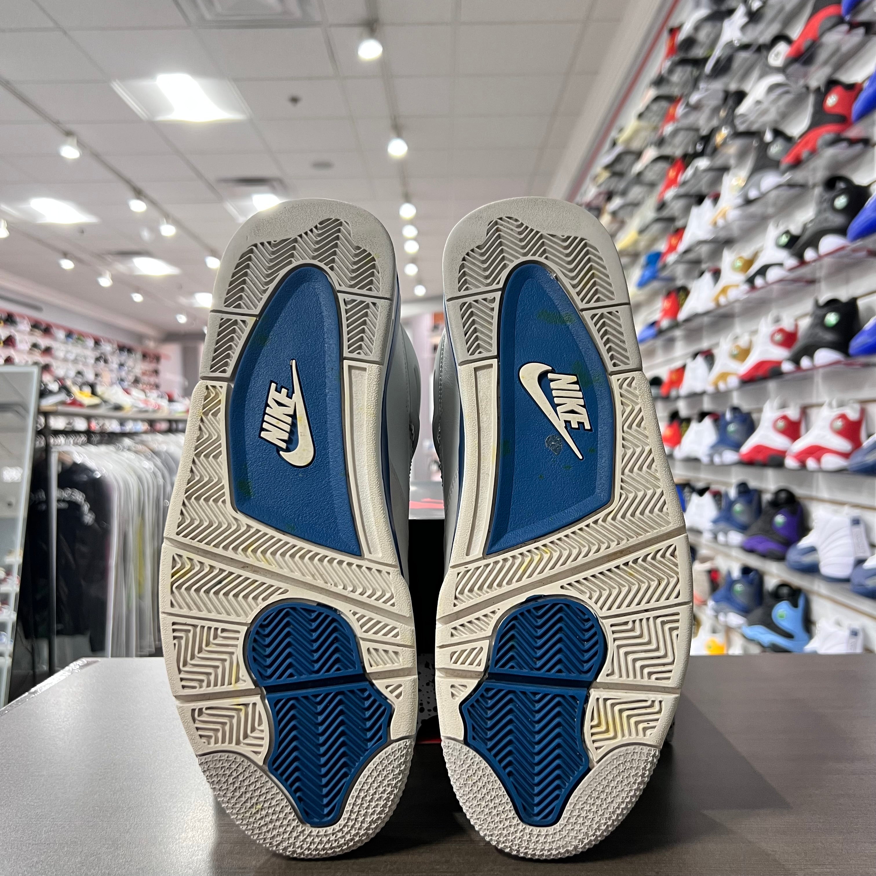 Jordan Retro 4 Mens Military Blue (Lightly Worn)