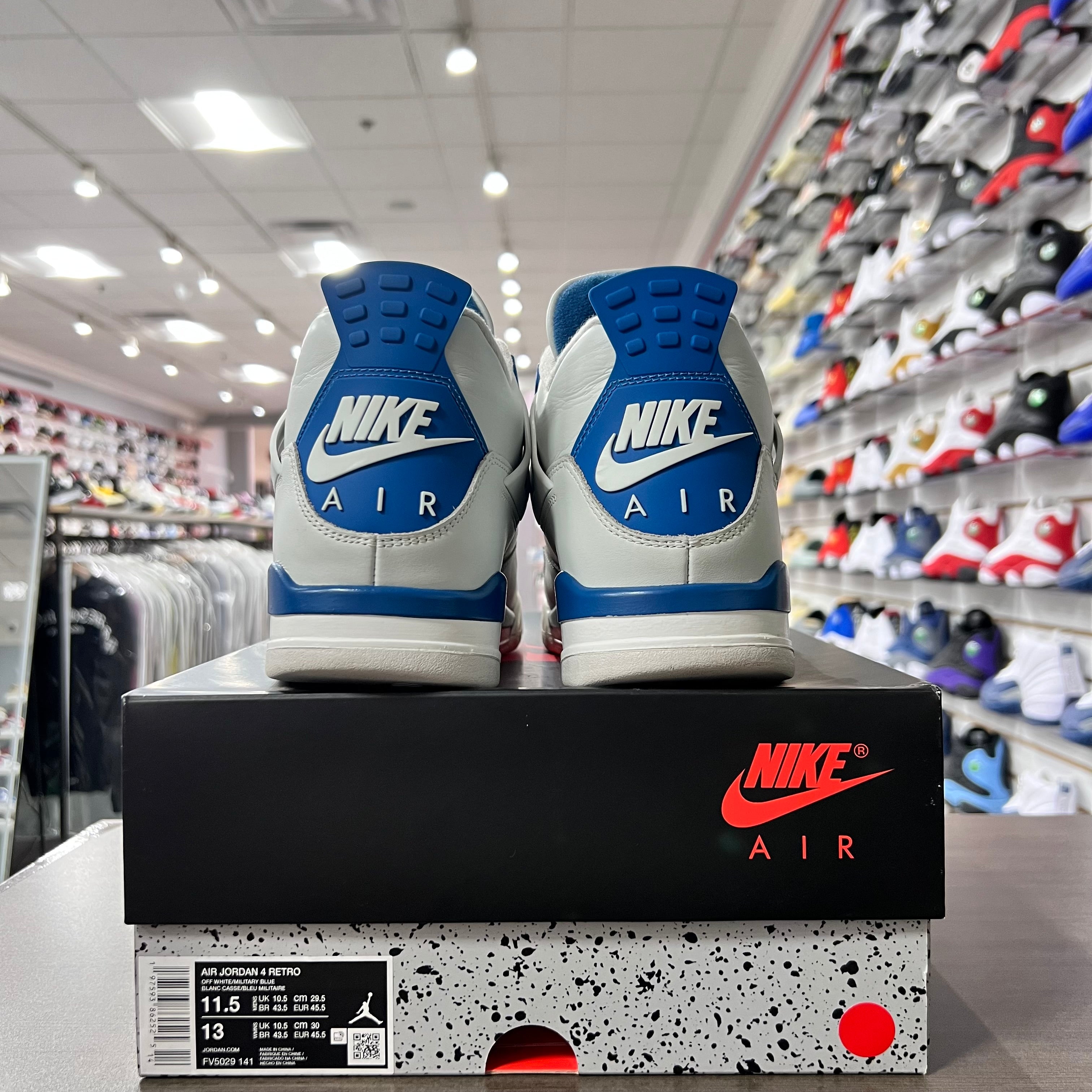 Jordan Retro 4 Mens Military Blue (Lightly Worn)