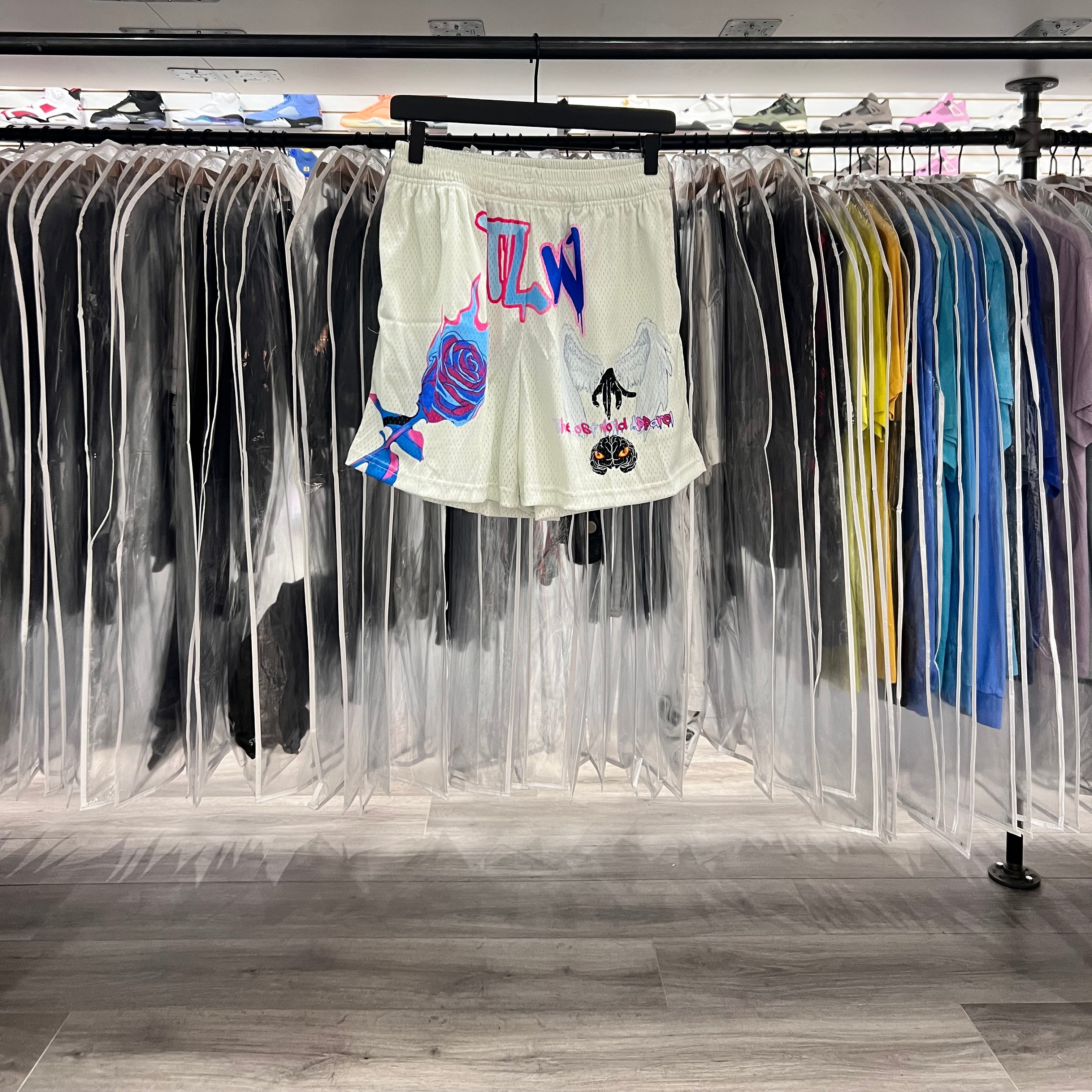 The Lost World Apparel Mesh Shorts White