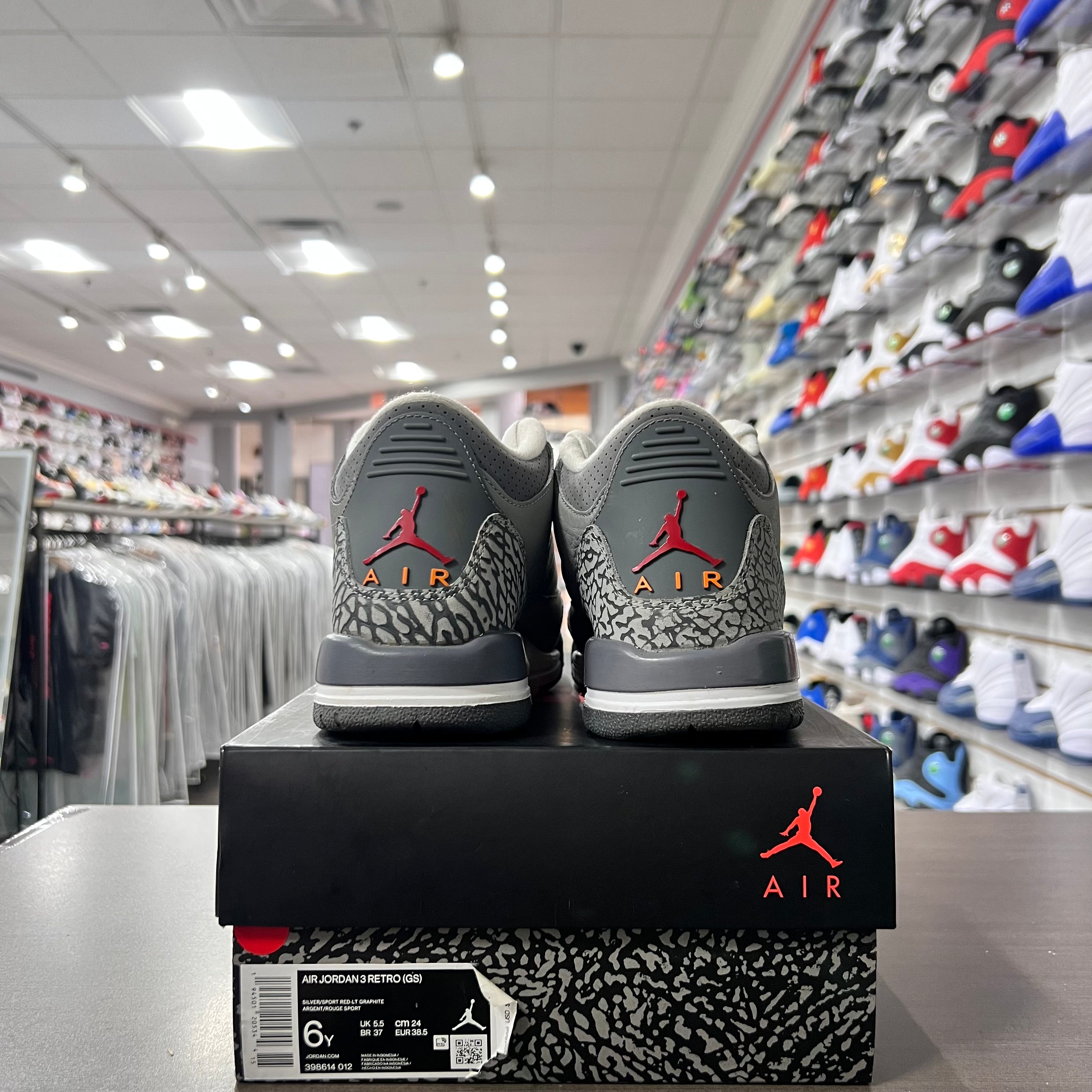 Jordan Retro 3 Gs Cool Grey (Lightly Worn)