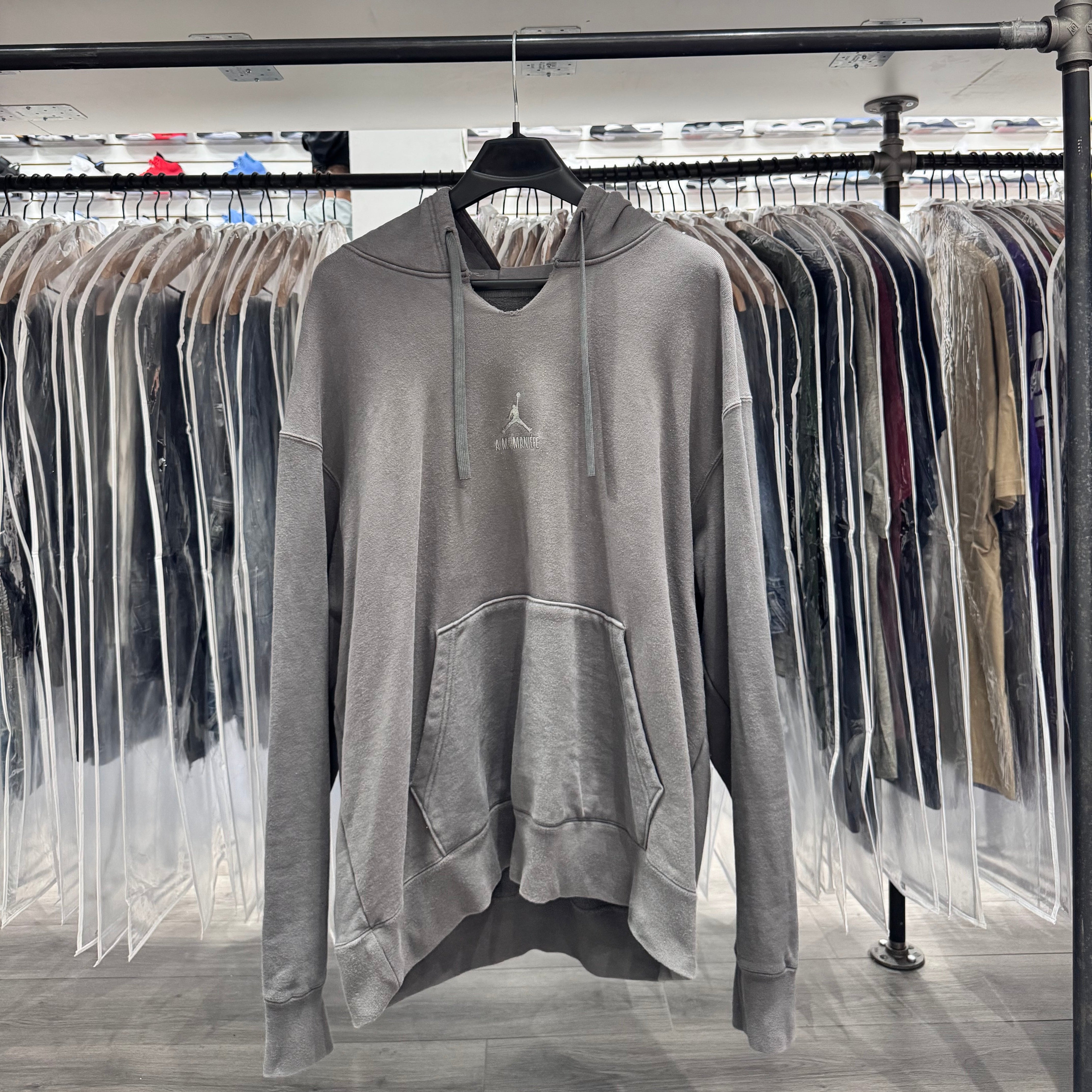 A Ma Maniere X Jordan Heavyweight Hoodie Grey (Lightly Worn)