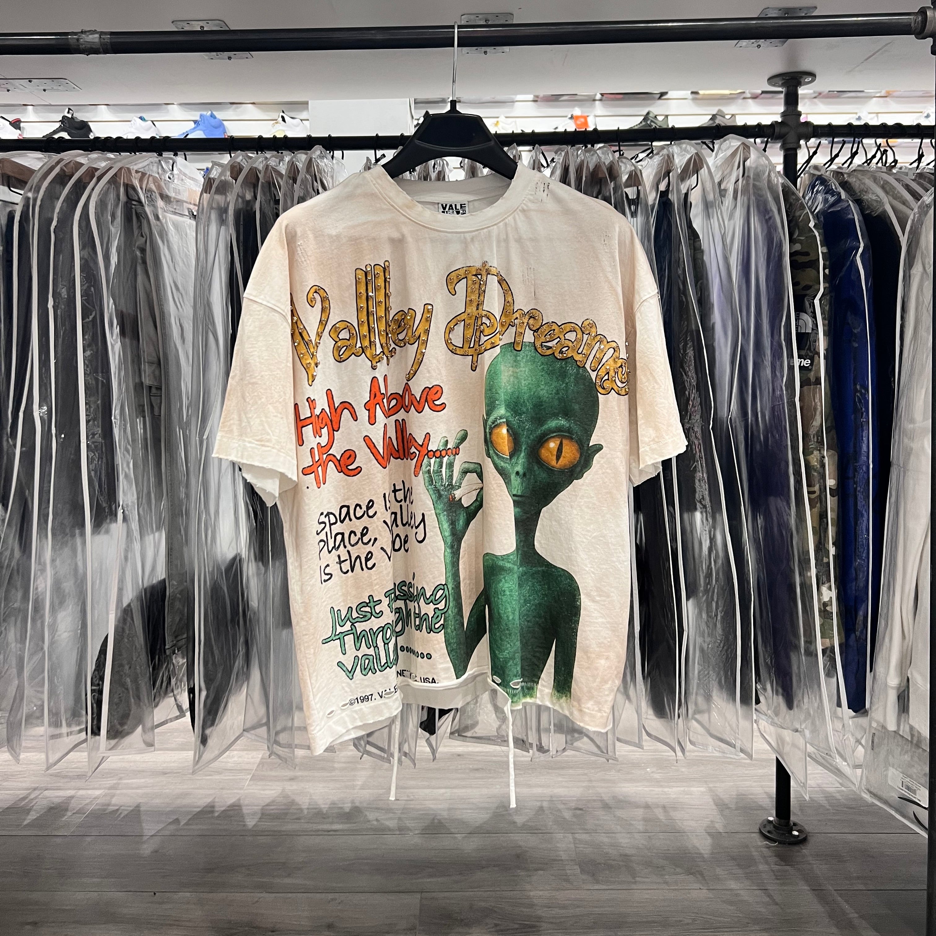 Vale Valley Tee Cream Alien Graphic