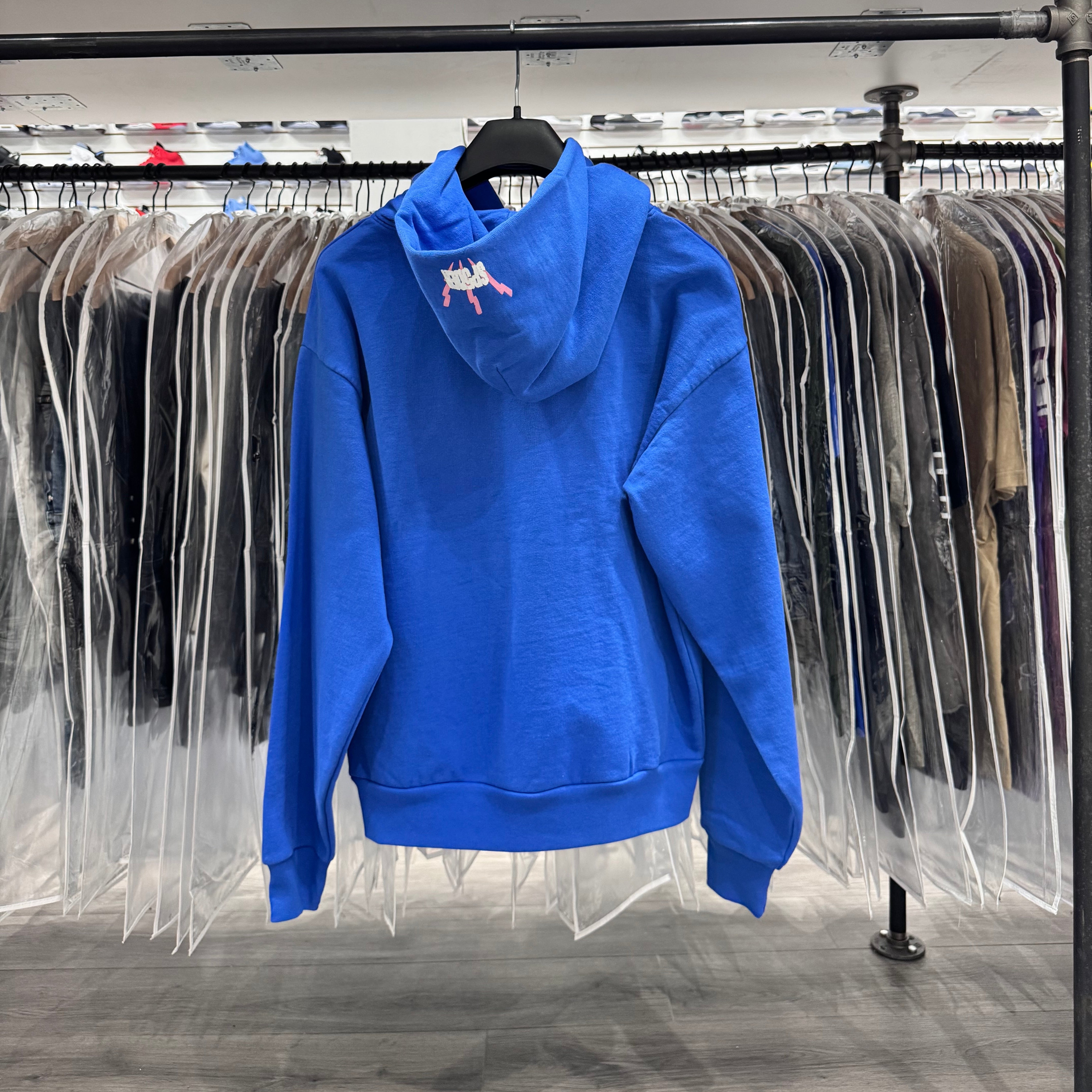 Sp5der Angel Number 555 Hoodie Blue