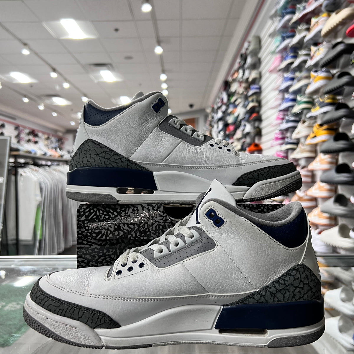 Jordan Retro 3 Mens Midnight Navy (Lightly Worn)