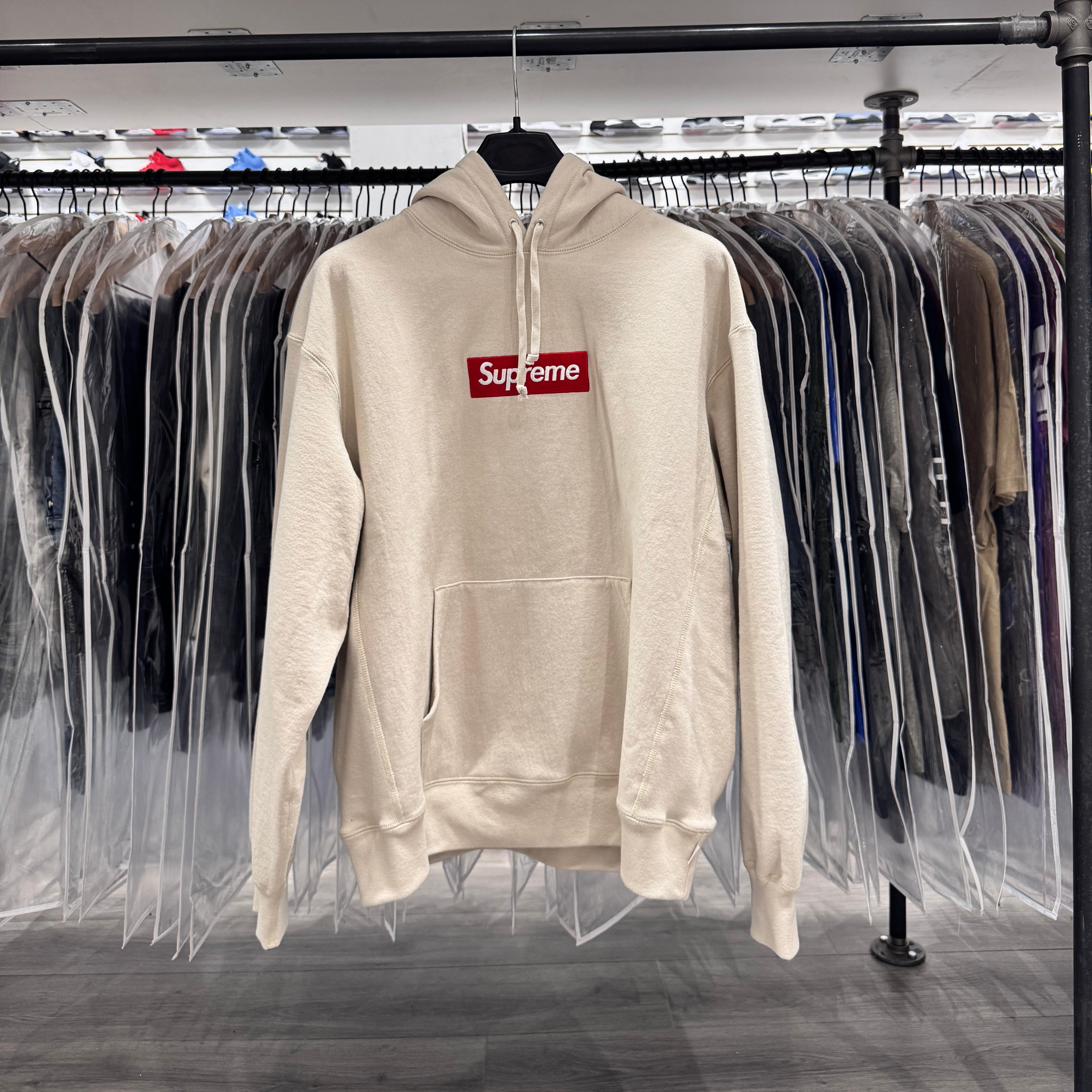 Supreme Box Logo Hoodie Cream