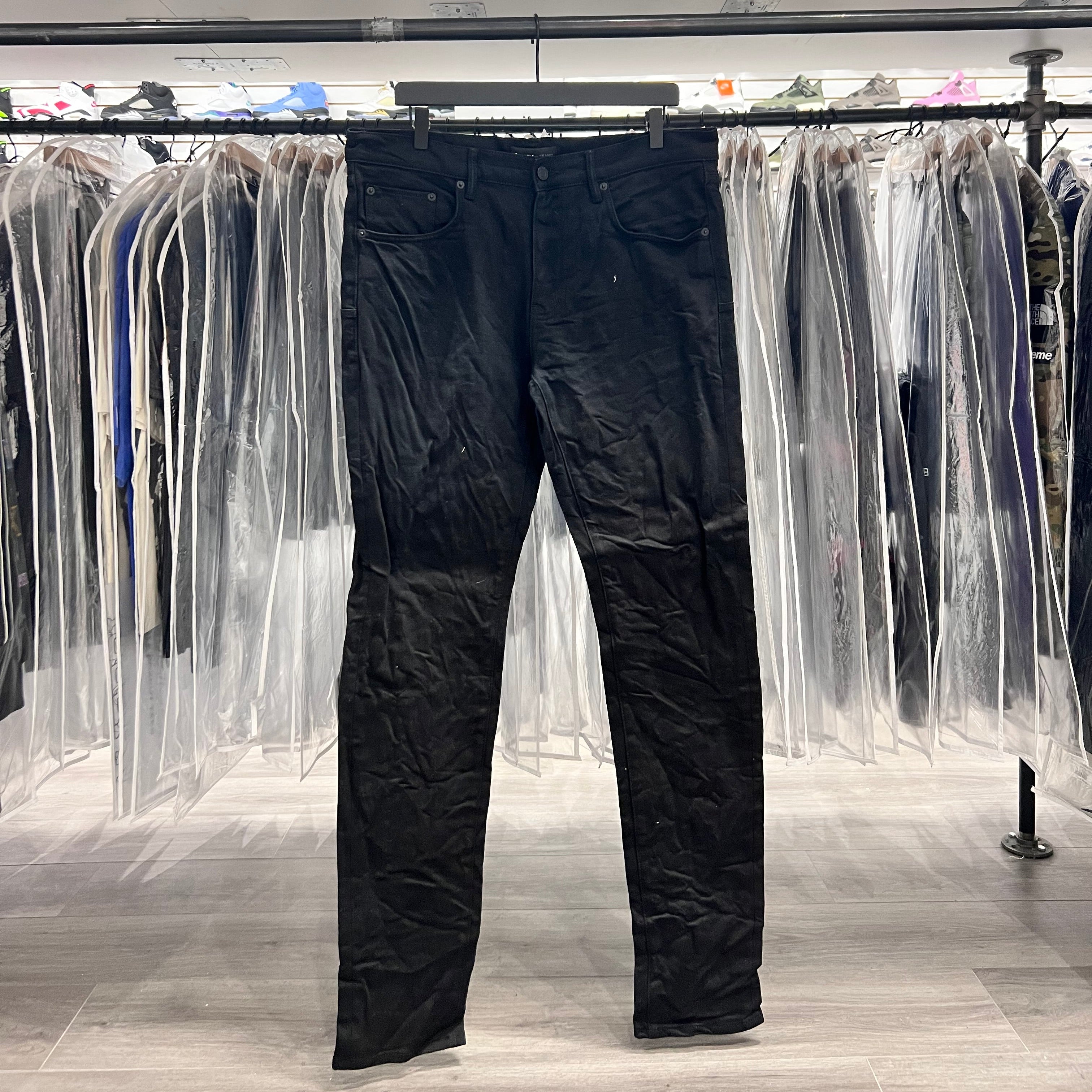 Purple Jeans All Black Relaxed (Lightly Worn)