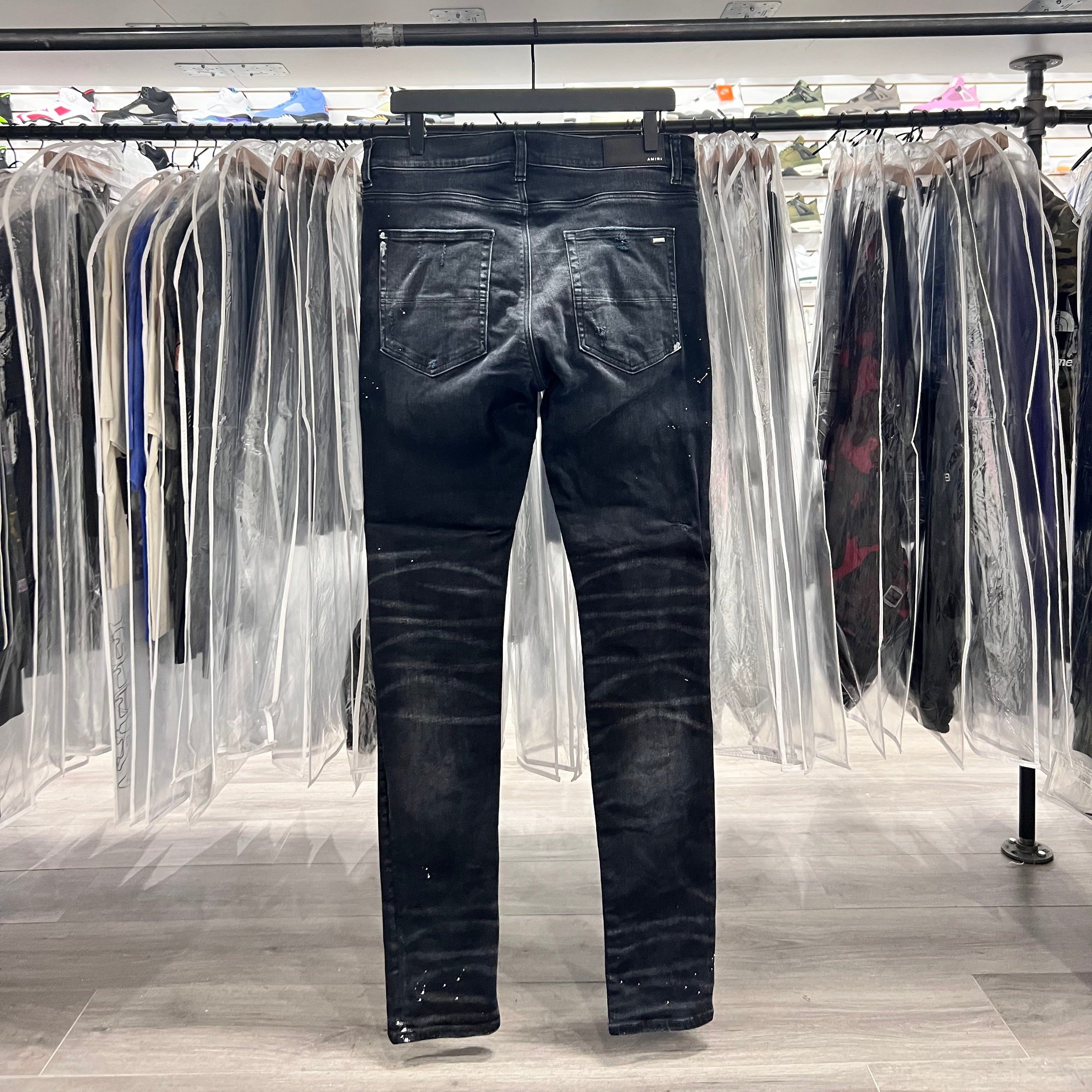 Amiri Jeans Black Plaid Patches (Lightly Worn)