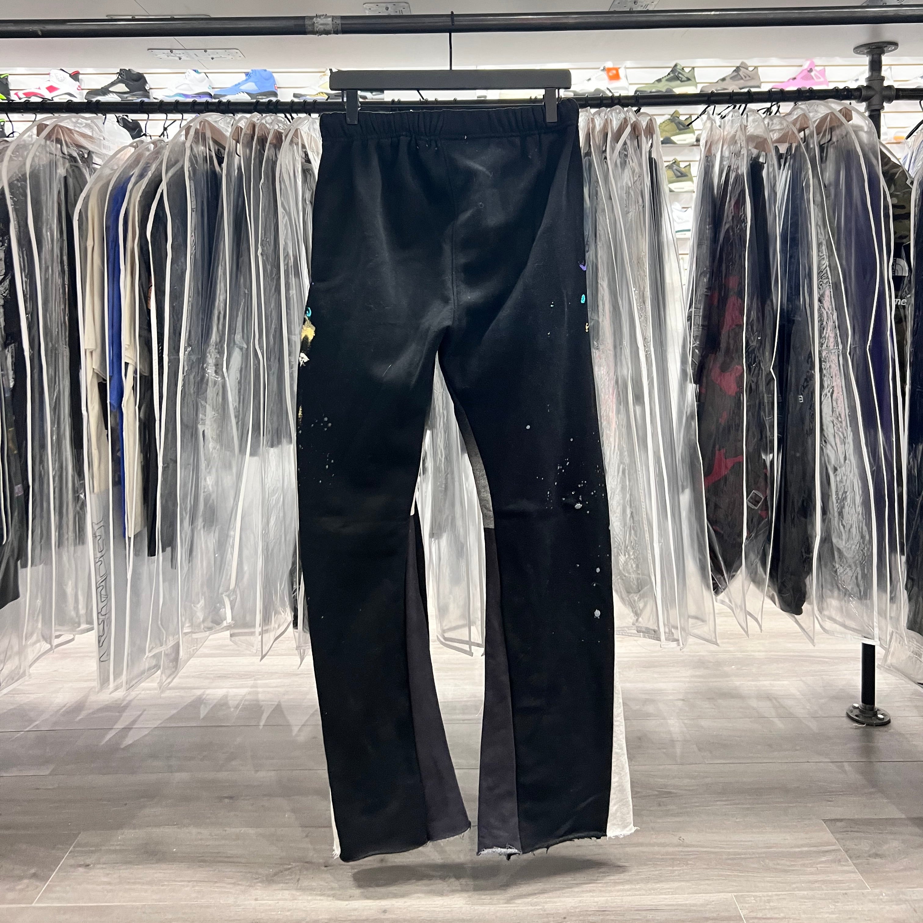 MNML Flare Sweatpants Black Grey (Lightly Worn)