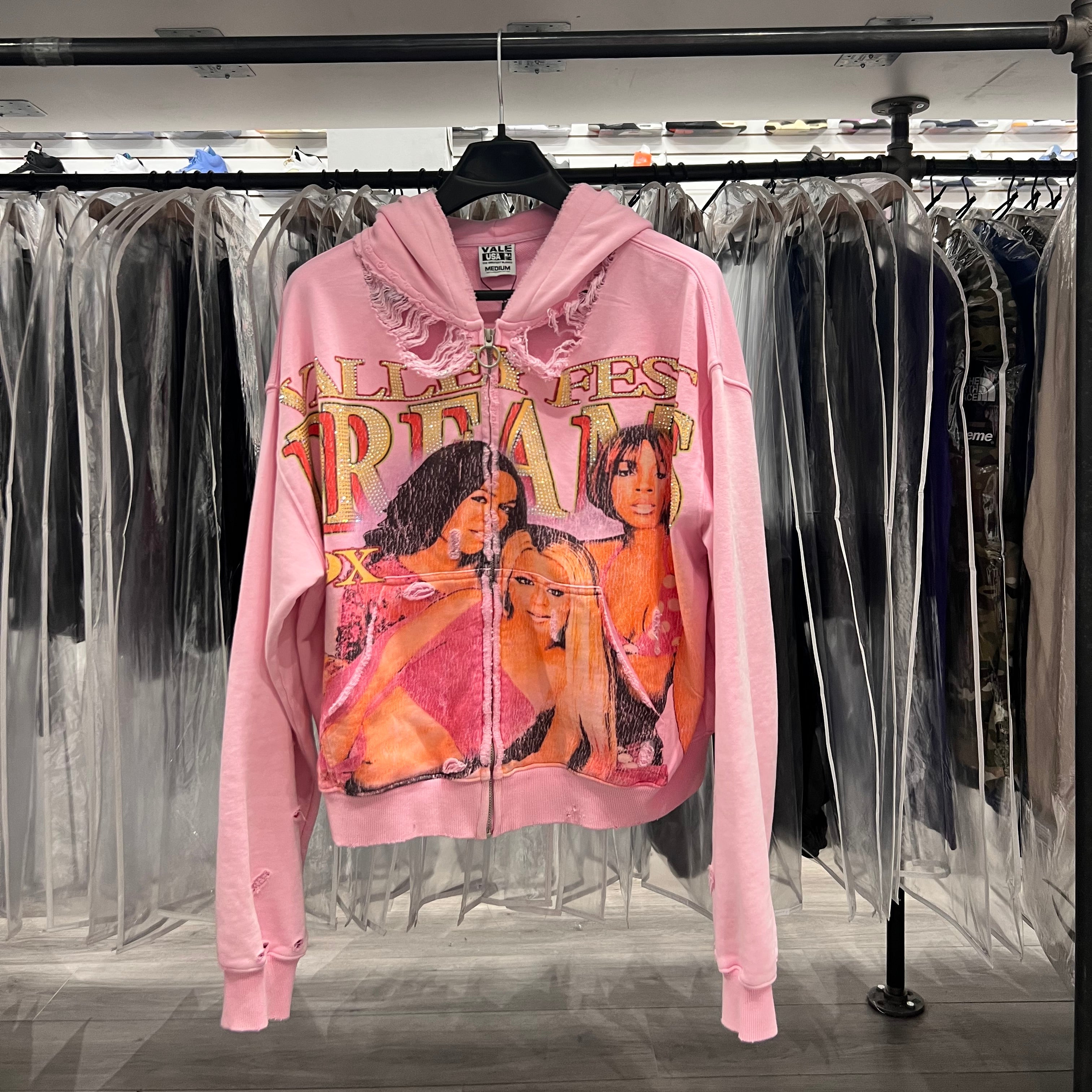 Vale Valley Hoodie Pink Girl Graphic