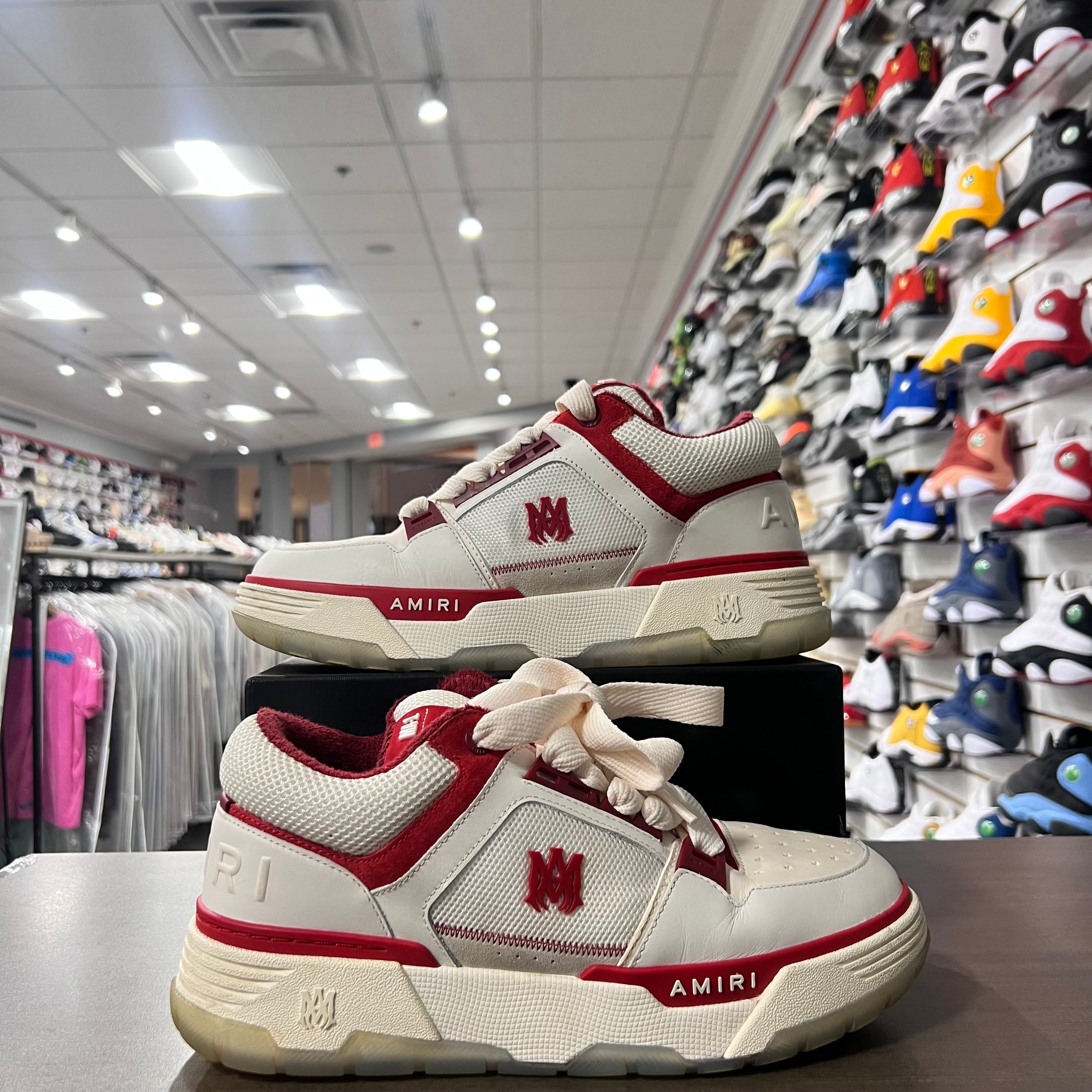 Amiri MA-1 Sneakers Men White Red (Lightly Worn)