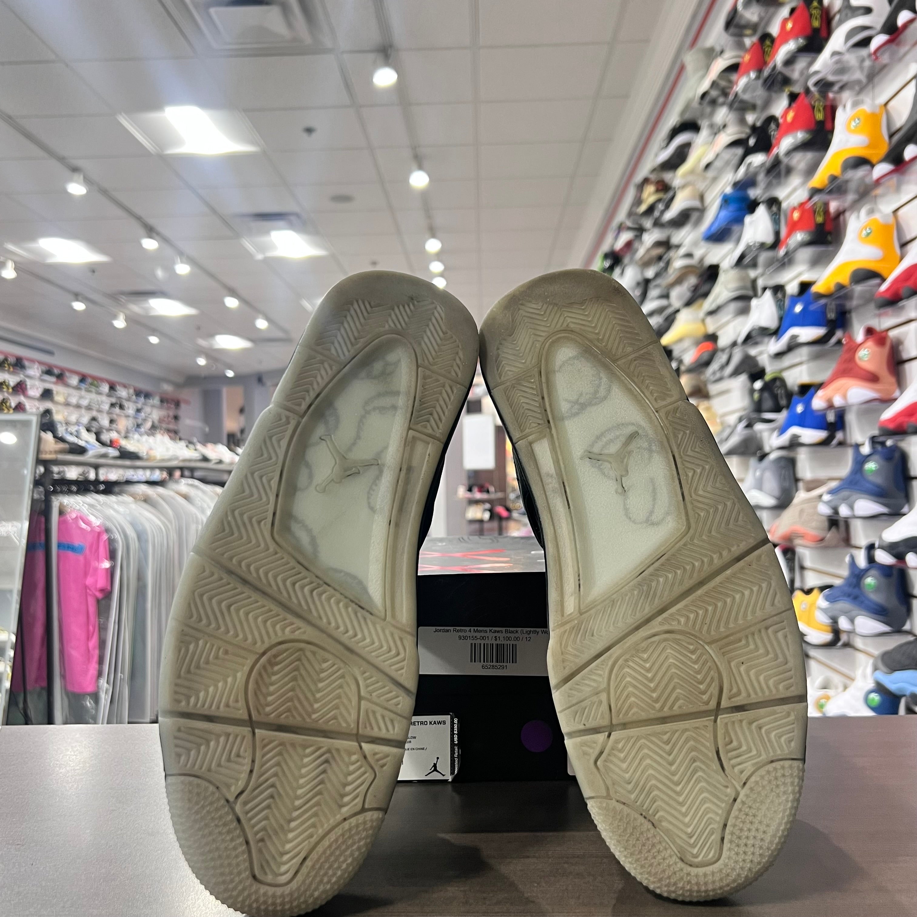 Jordan Retro 4 Mens Kaws Black (Lightly Worn)