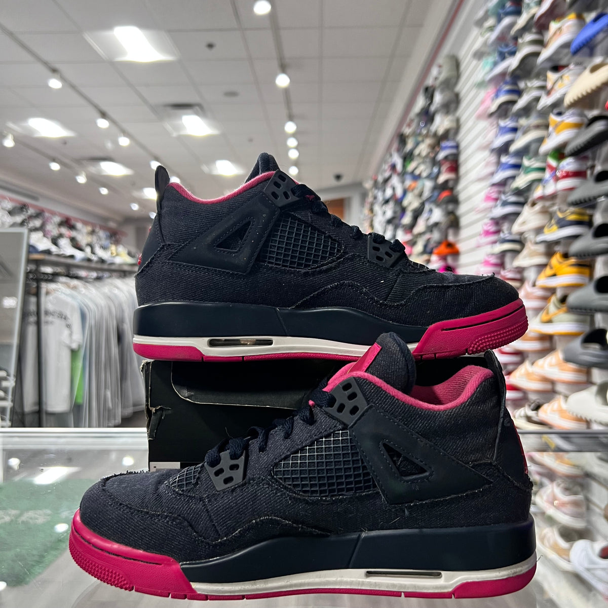 Jordan Retro 4 Gs Pink Denim (Lightly Worn)