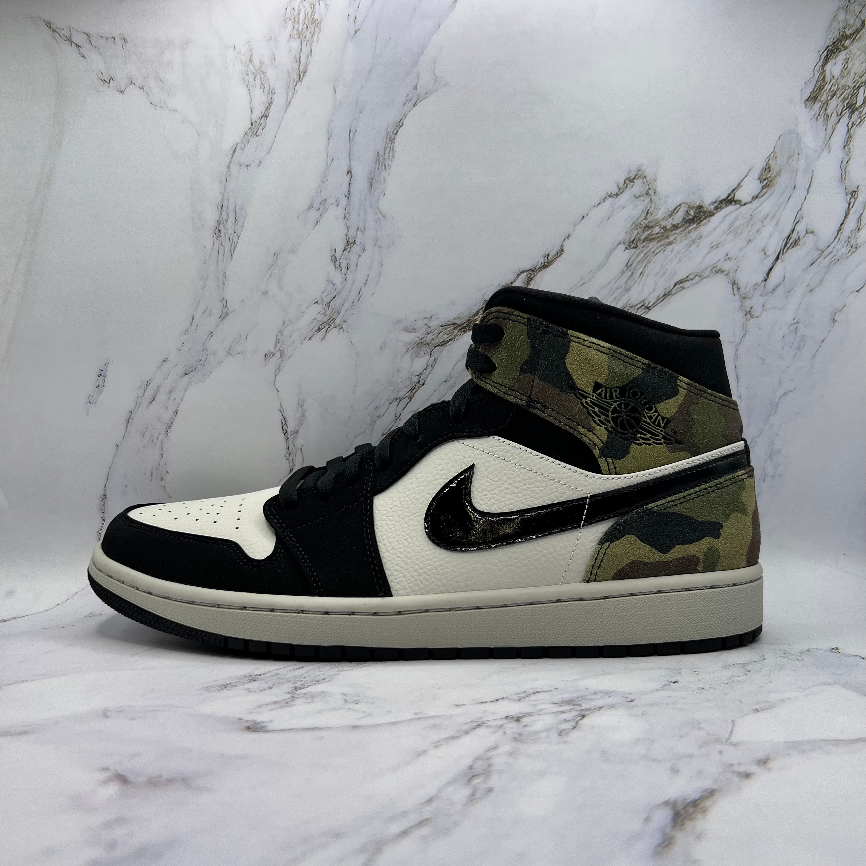 Jordan 1 Mid Mens Camo