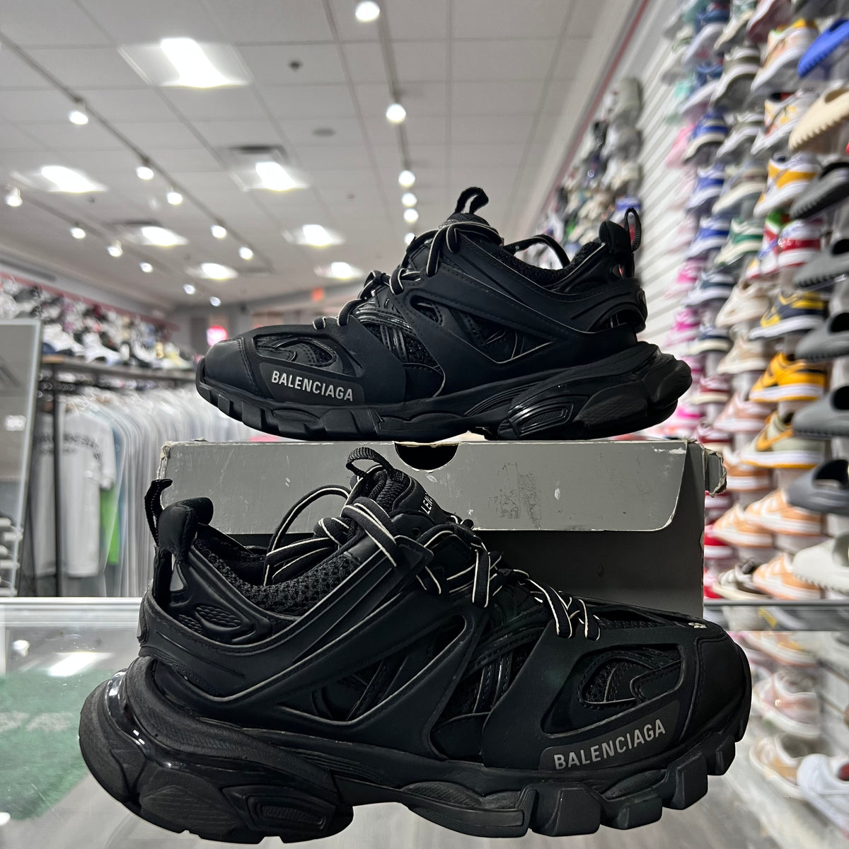 Balenciaga Womens Track Trainer Tripple Black (Lightly Worn)
