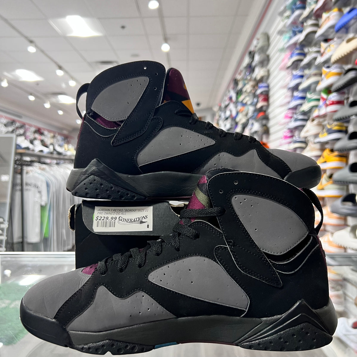 Jordan Retro 7 Mens Bordeaux (Lightly Worn)