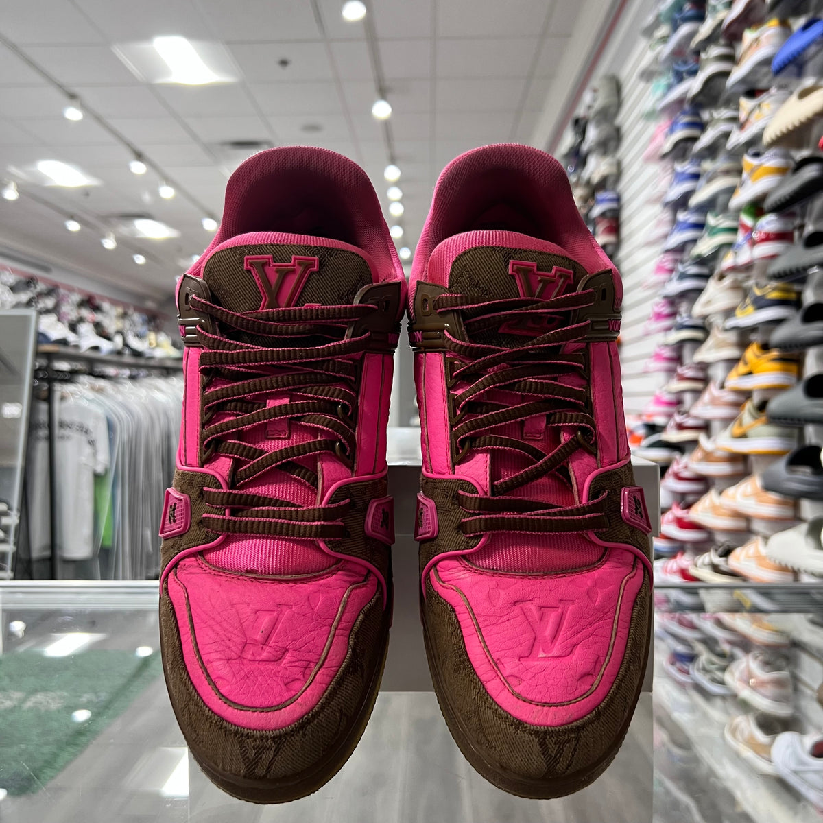 Louis Vuitton Trainer Pink/Brown Monogram (Lightly Worn+Replacement Box)