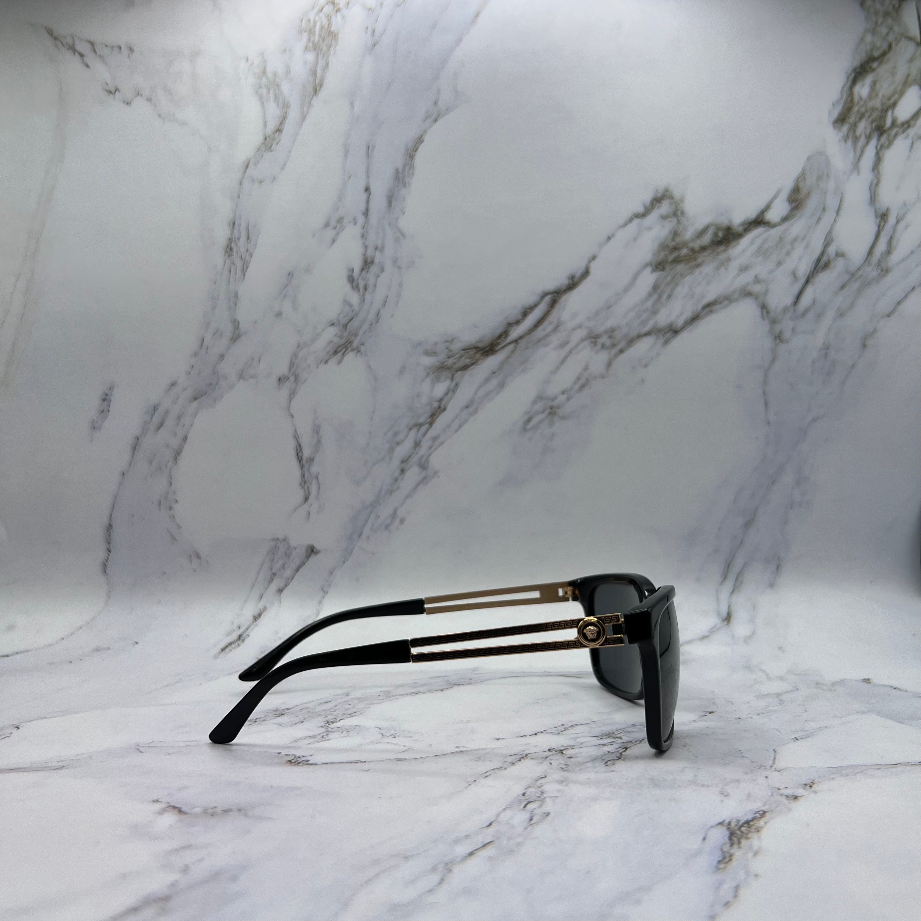 Versace Acetate Sunglasses Black Gold (Lightly Worn)