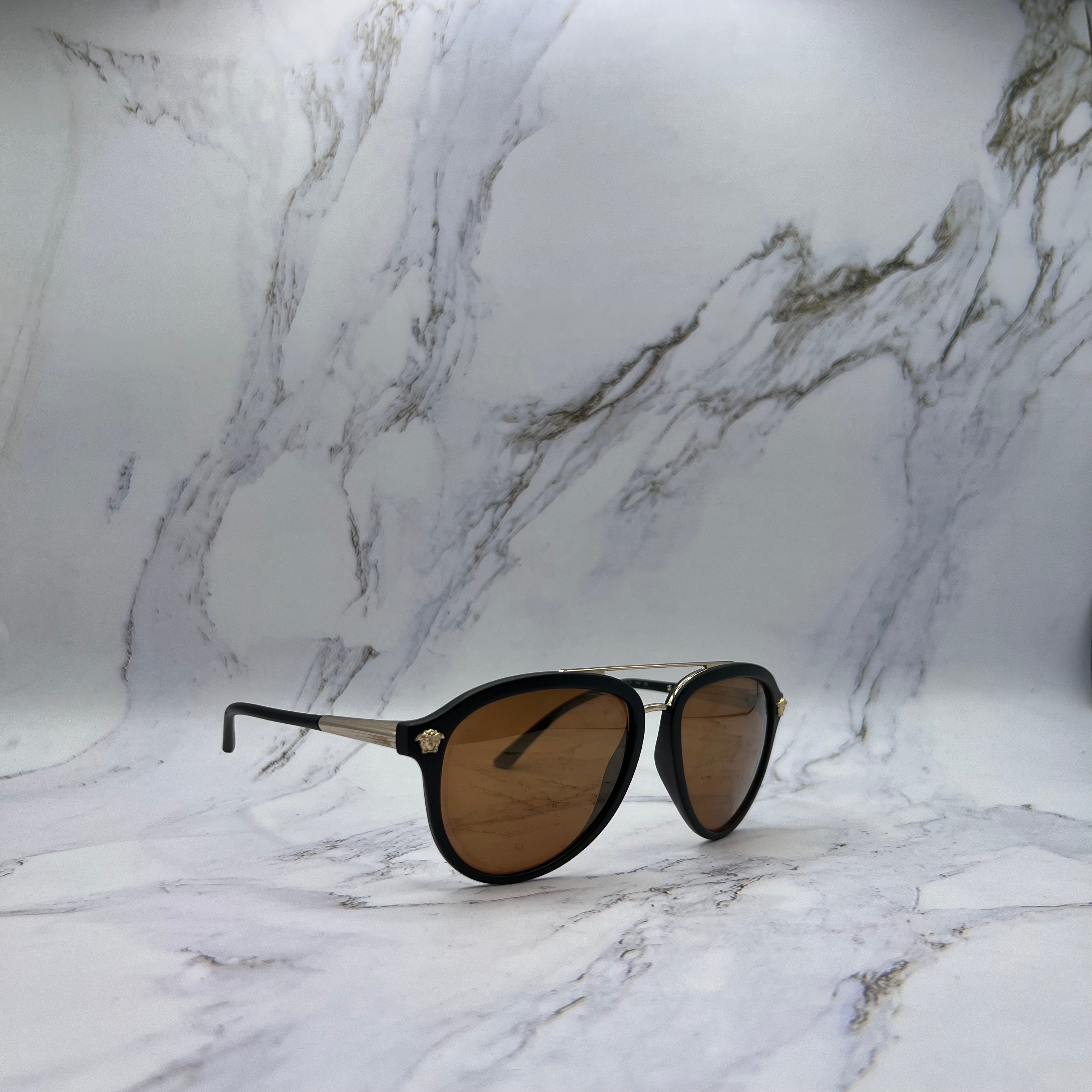 Versace Medusa Aviators Black (Lightly Worn)