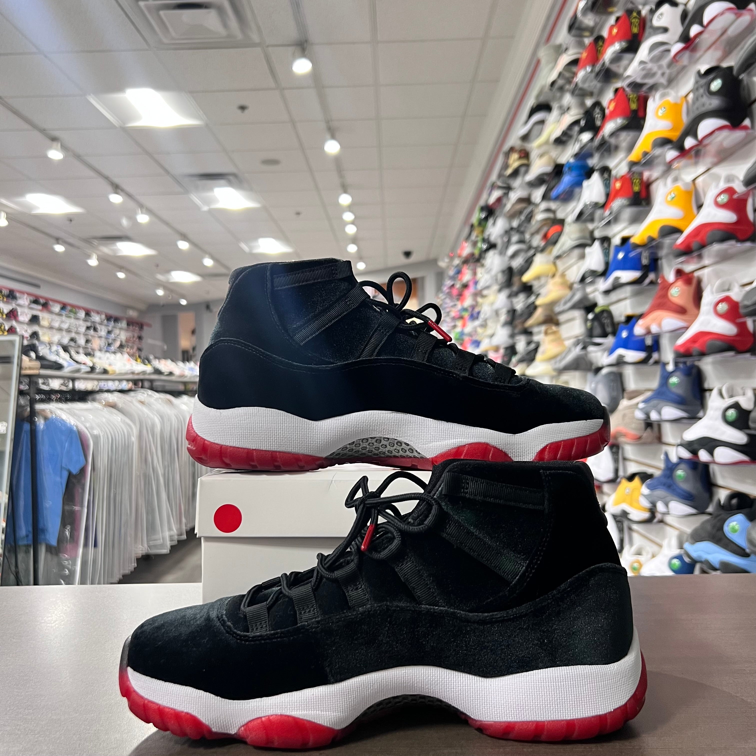 Jordan Retro 11 Womens Bred Velvet (Lightly Worn + Replacement Box)