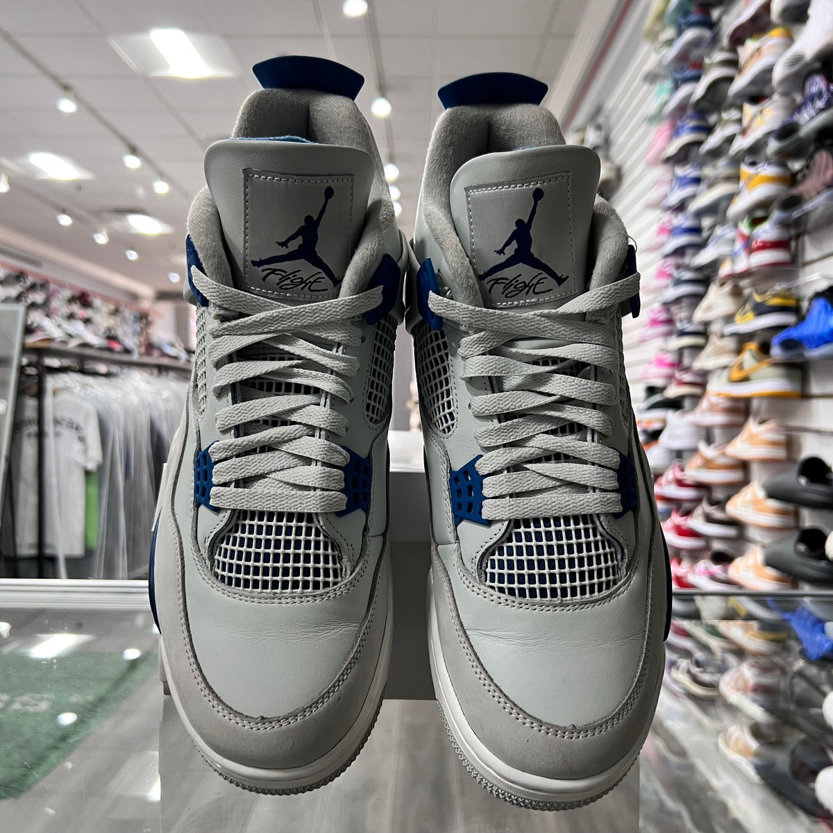 Jordan Retro 4 Mens Military Blue (Lightly Worn+Replacement Box)