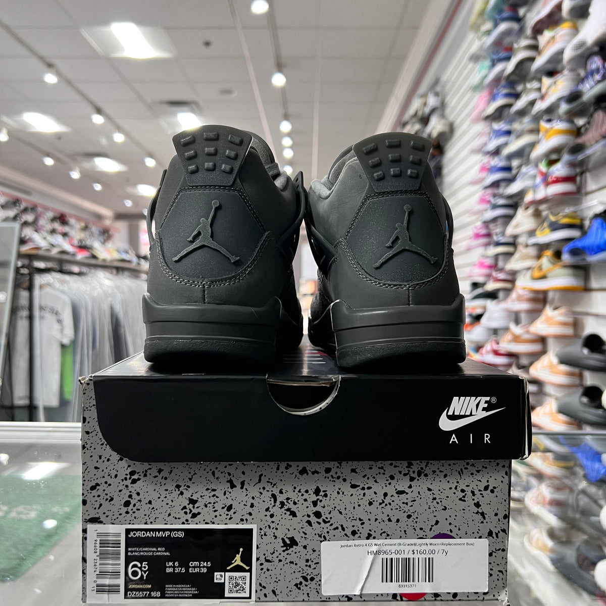 Jordan Retro 4 GS Wet Cement (B-Grade)(Lightly Worn+Replacement Box)