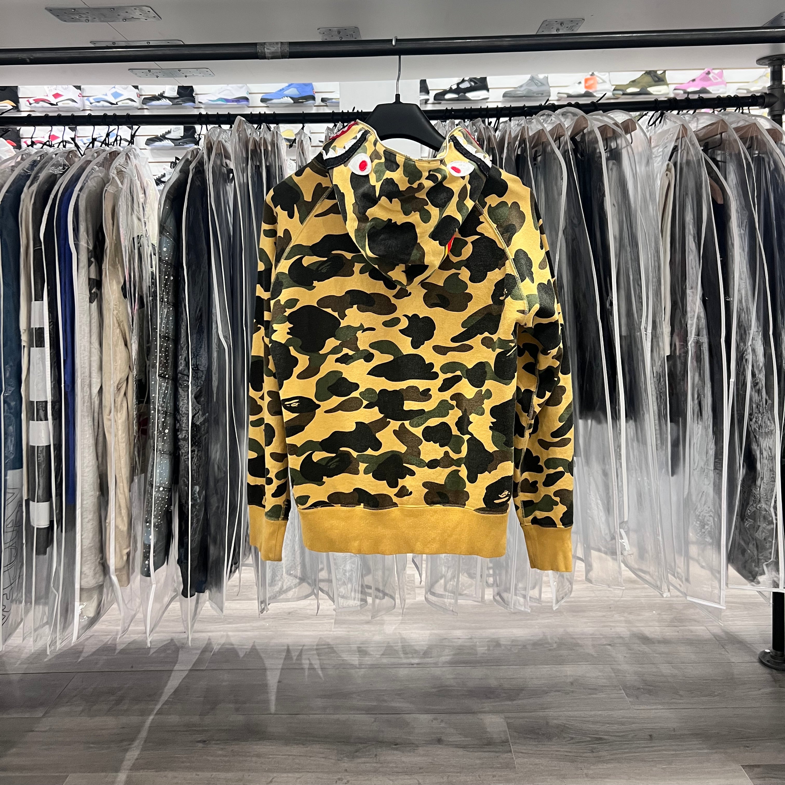 A Bathing Ape PONR Quarter Zip Yellow Camp (Lightly Worn)