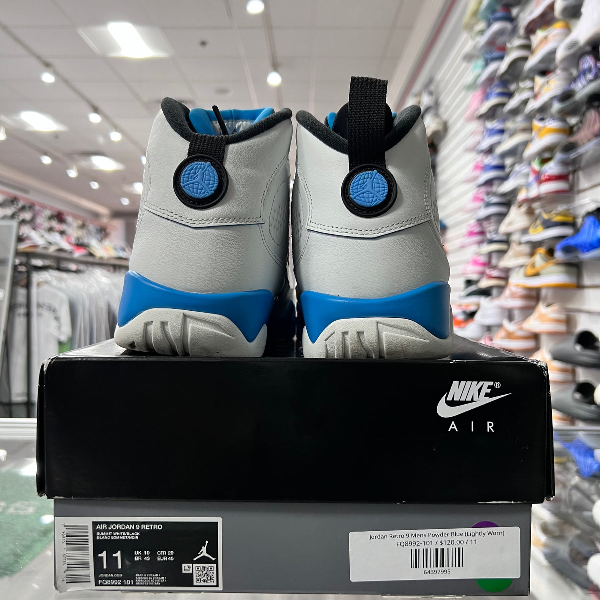Jordan Retro 9 Mens Powder Blue (Lightly Worn)