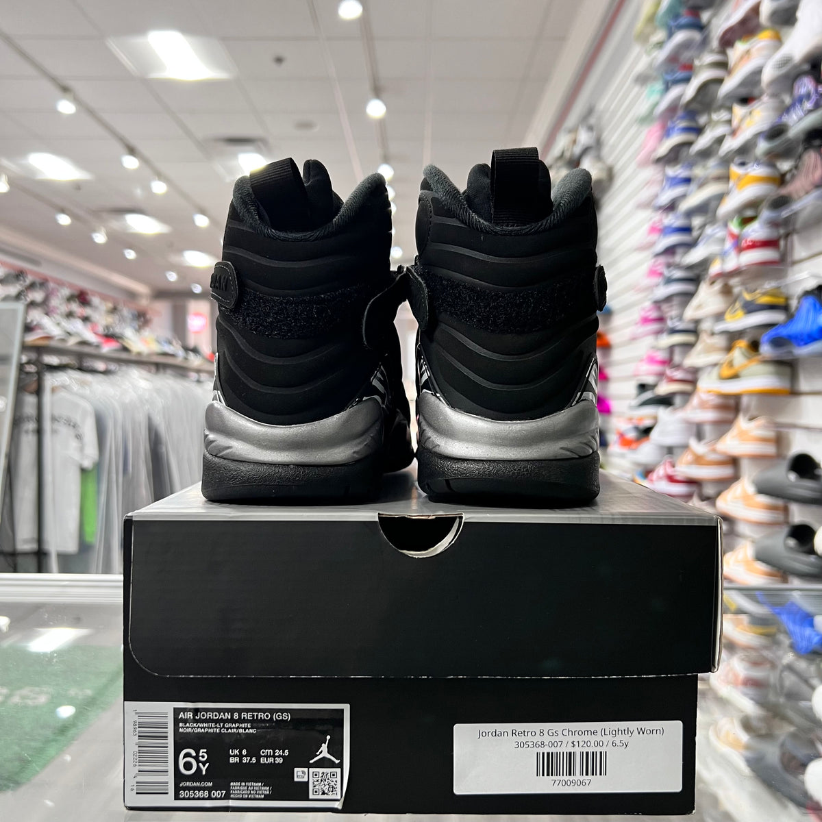 Jordan Retro 8 Gs Chrome (Lightly Worn)