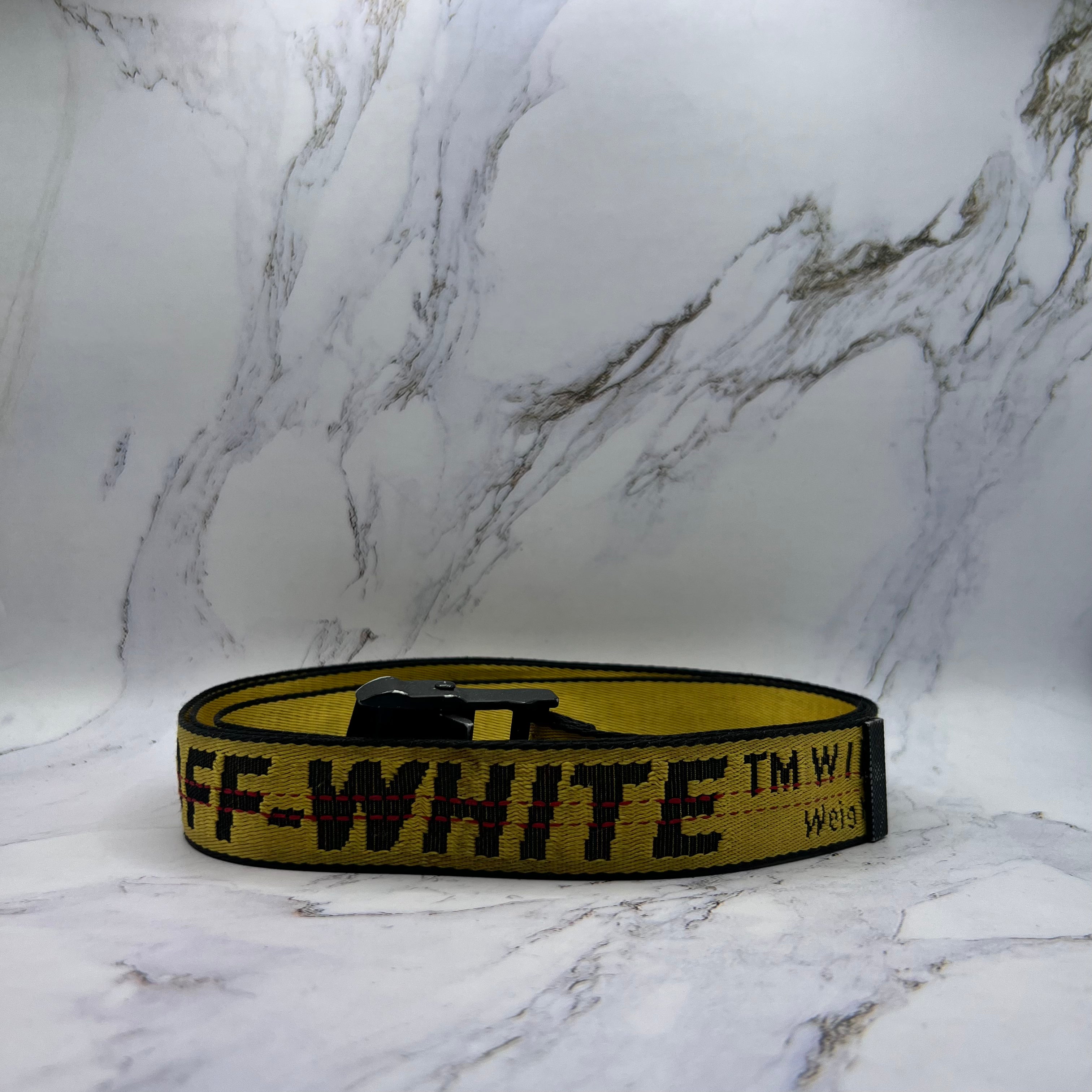 Off White Caution Belt Yellow (Lightly Worn)