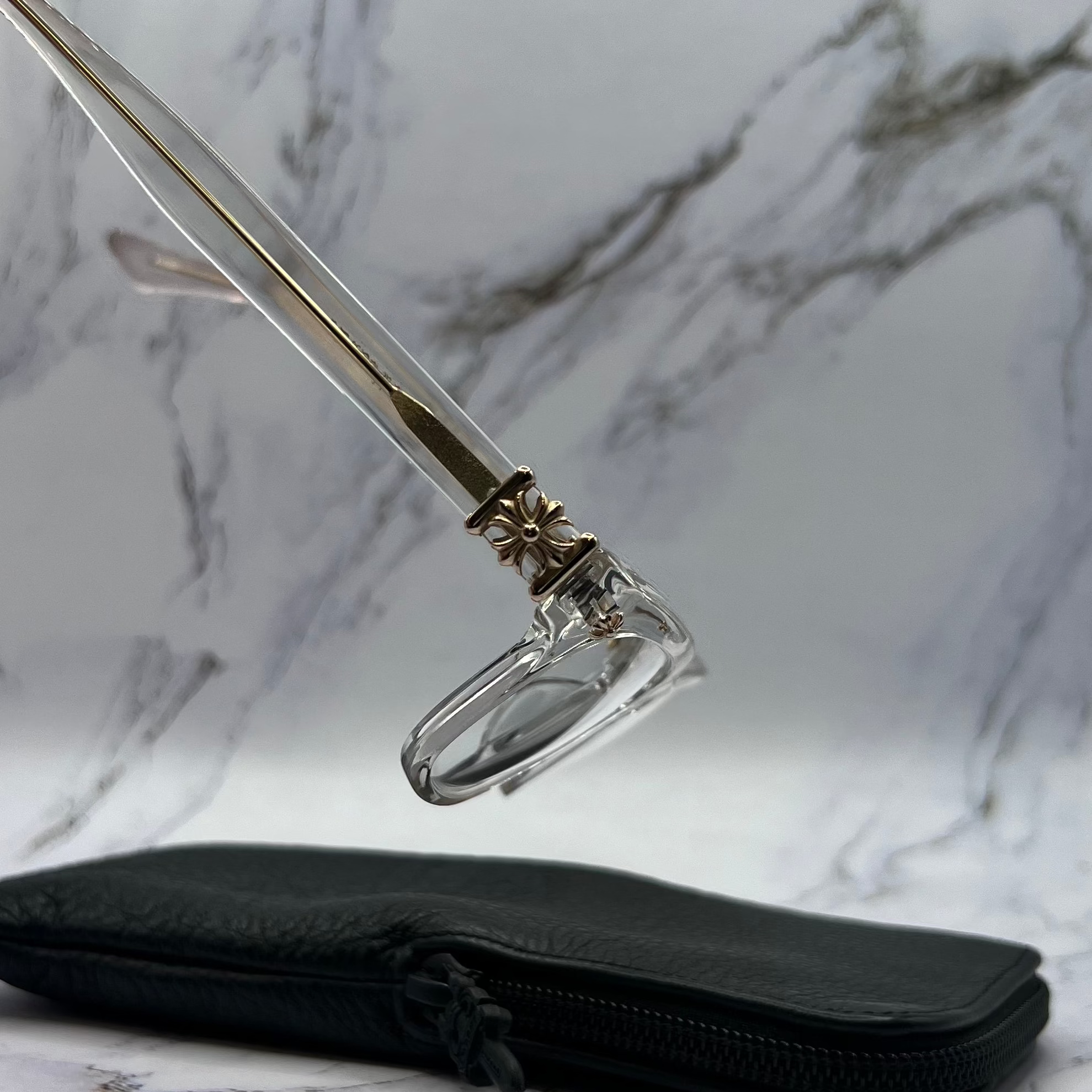 Chrome Hearts Vagilante Frames Crystal Gold ( Lightly Worn)