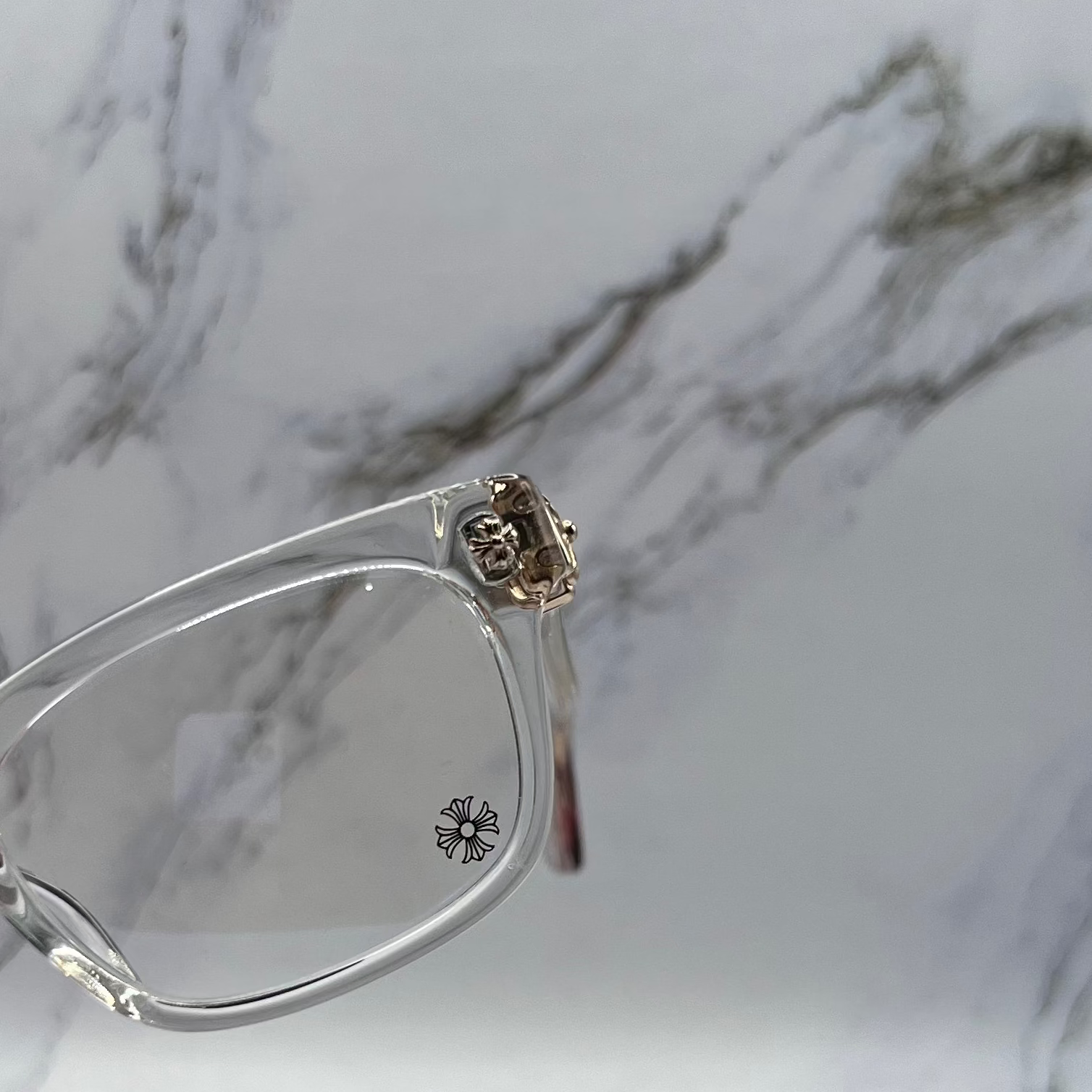 Chrome Hearts Vagilante Frames Crystal Gold ( Lightly Worn)