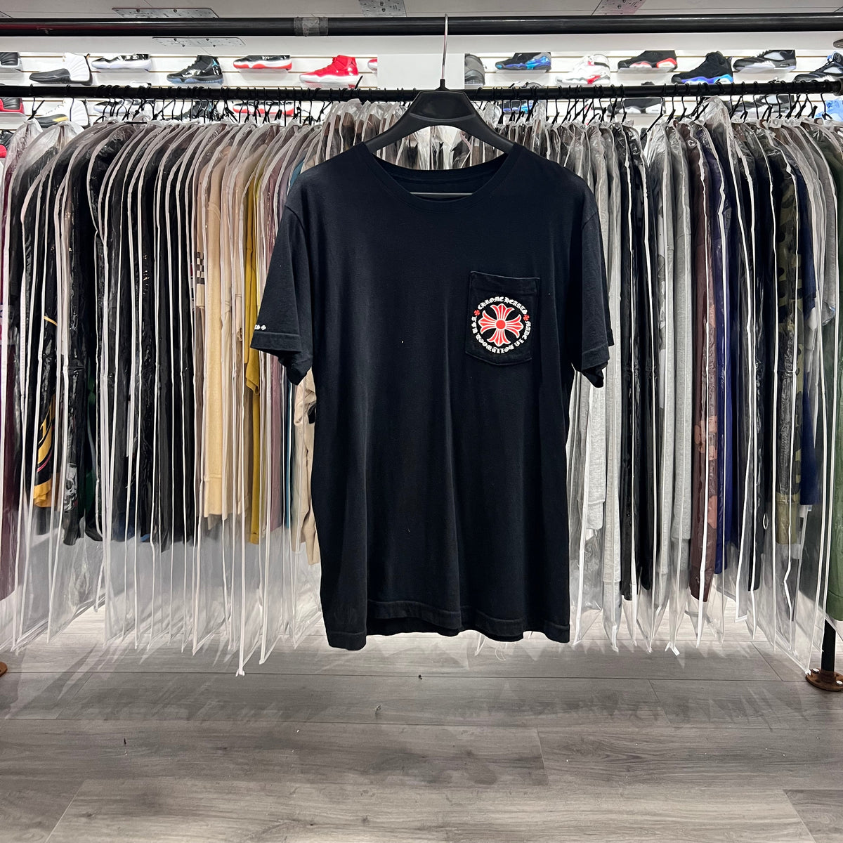 Chrome Hearts Made In Hollywood Tee Shirt (Lightly Worn+Cracking In The Back)
