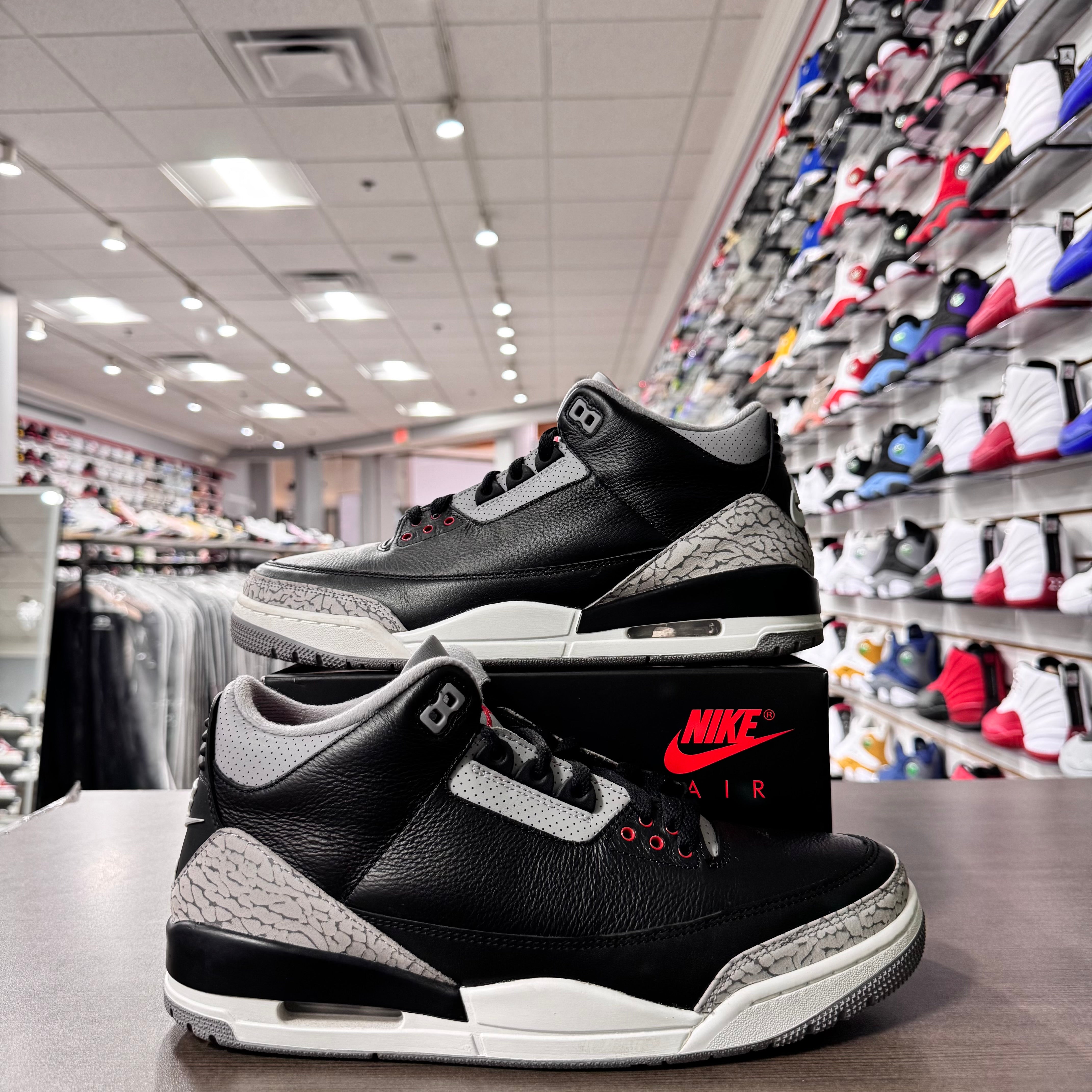 Jordan Retro 3 Mens Black Cement (Lightly Worn)