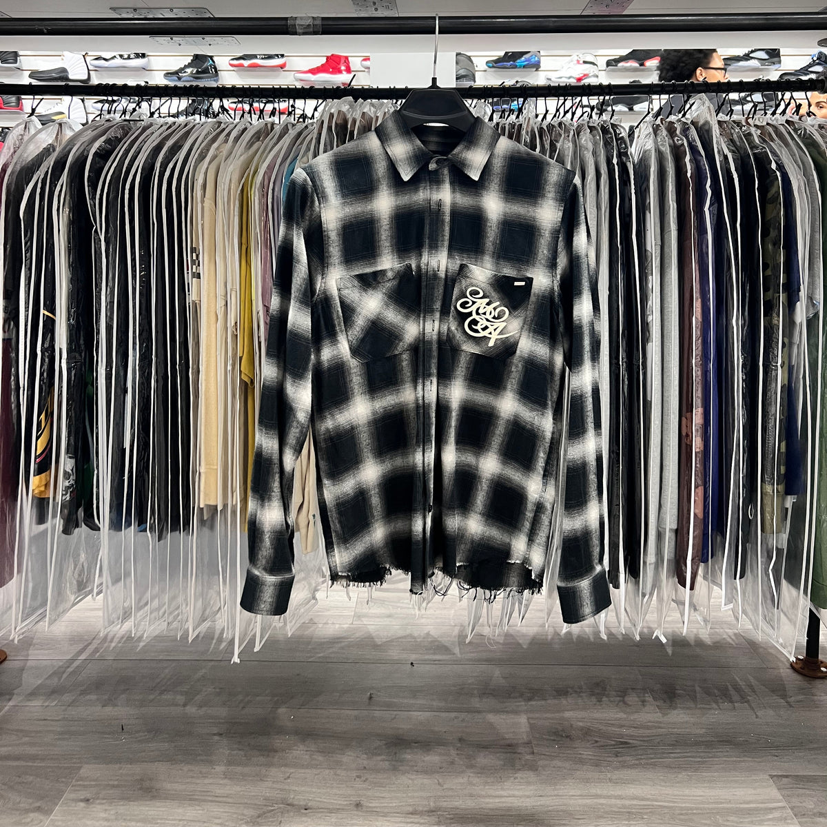 Amiri Swirl Flanel Shirt Black (Lightly Worn)