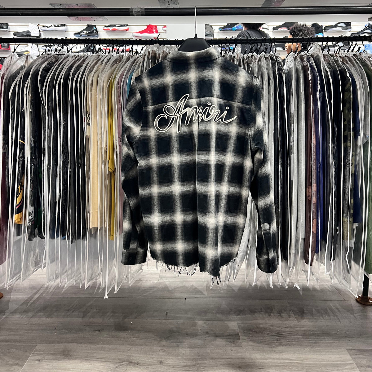 Amiri Swirl Flanel Shirt Black (Lightly Worn)