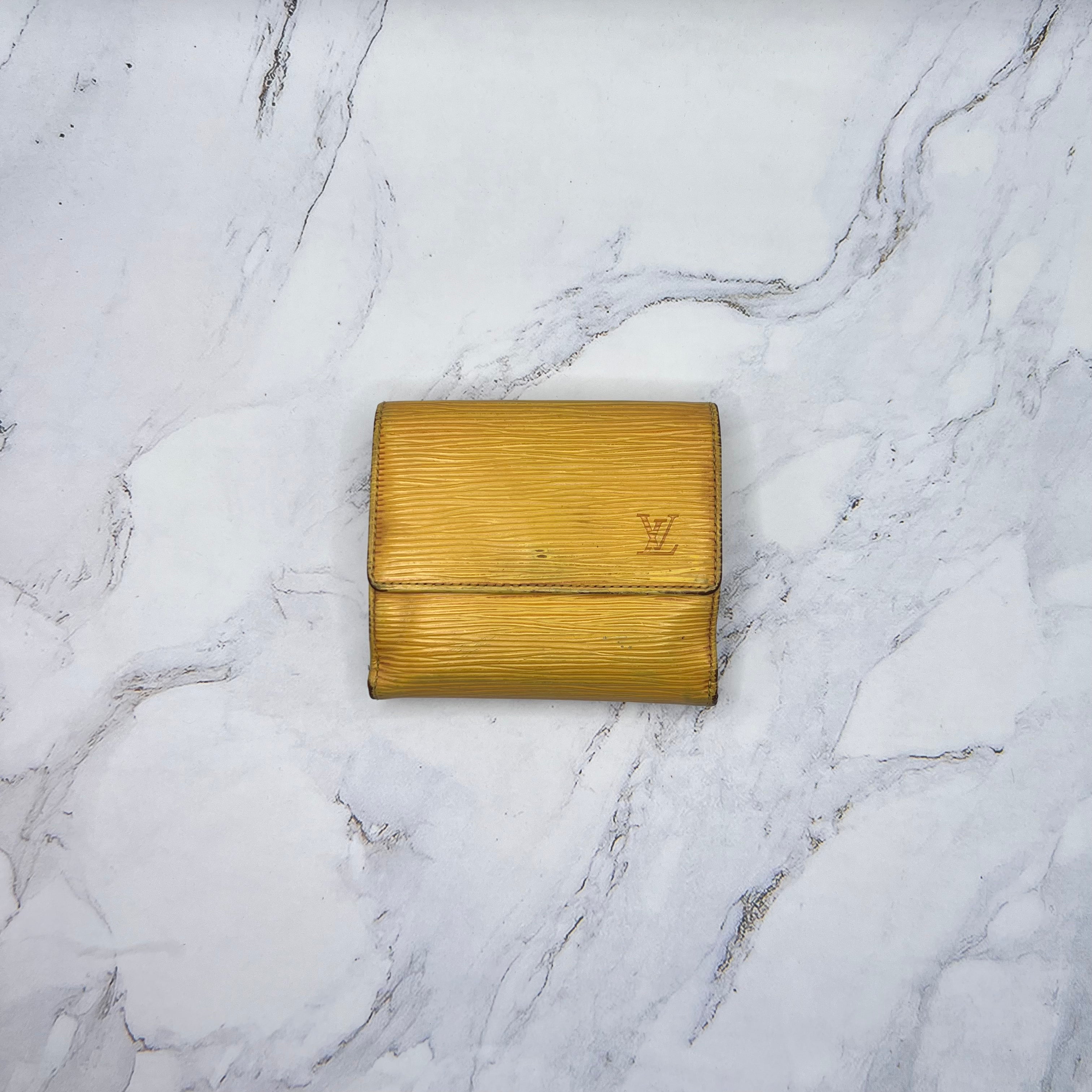 Louis Vuitton Epi Wallet Yellow Purple (VINTAGE)