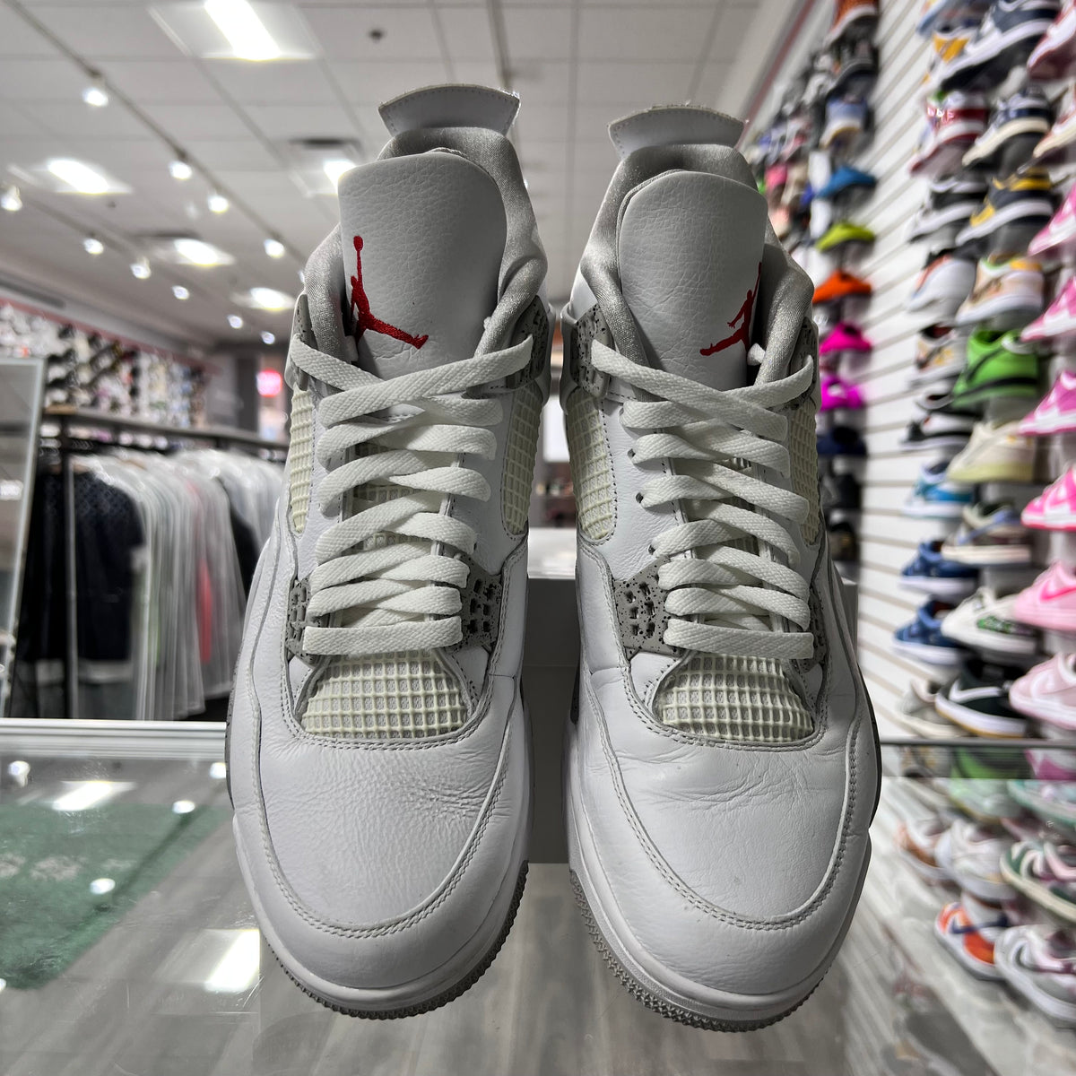Jordan Retro 4 Mens White Oreo (Lightly Worn+Replacement Box)