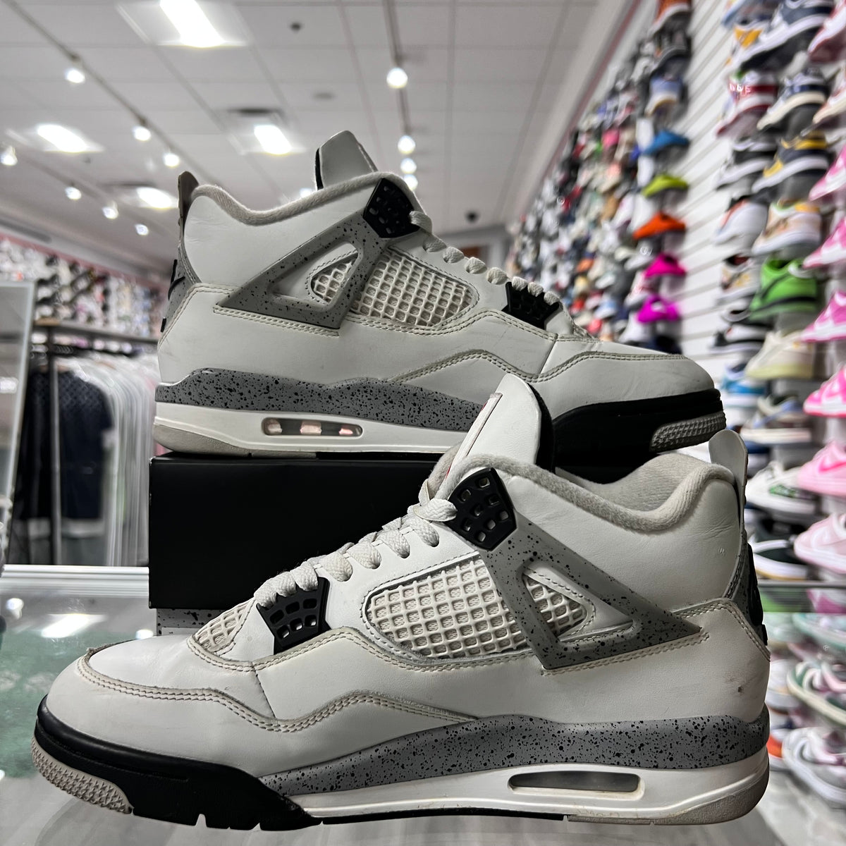 Jordan Retro 4 Mens White Cement (Lightly Worn)