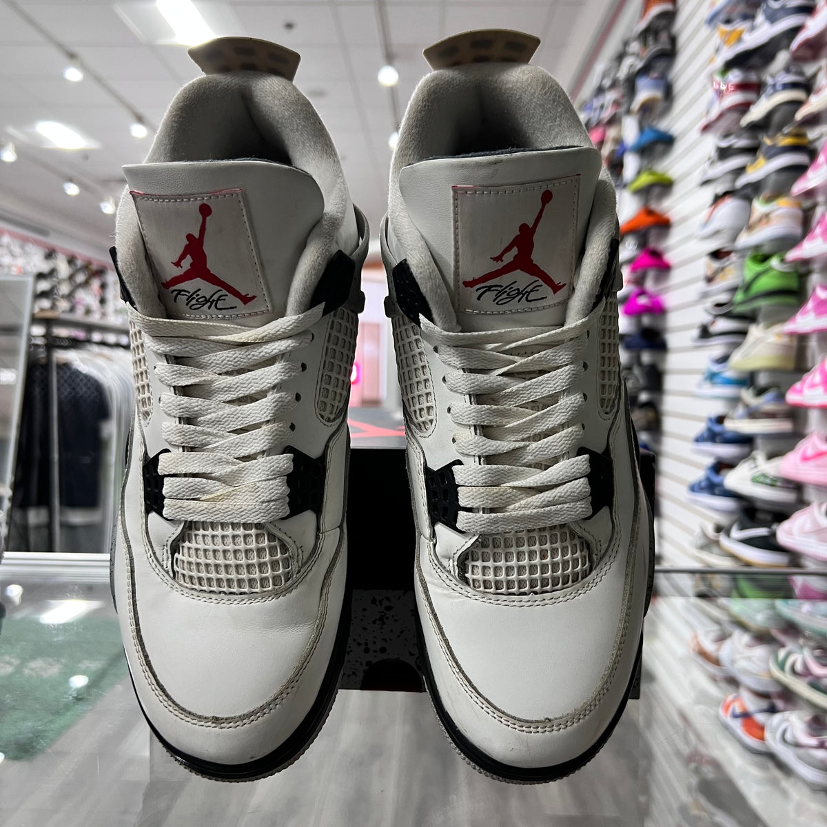 Jordan Retro 4 Mens White Cement (Lightly Worn)