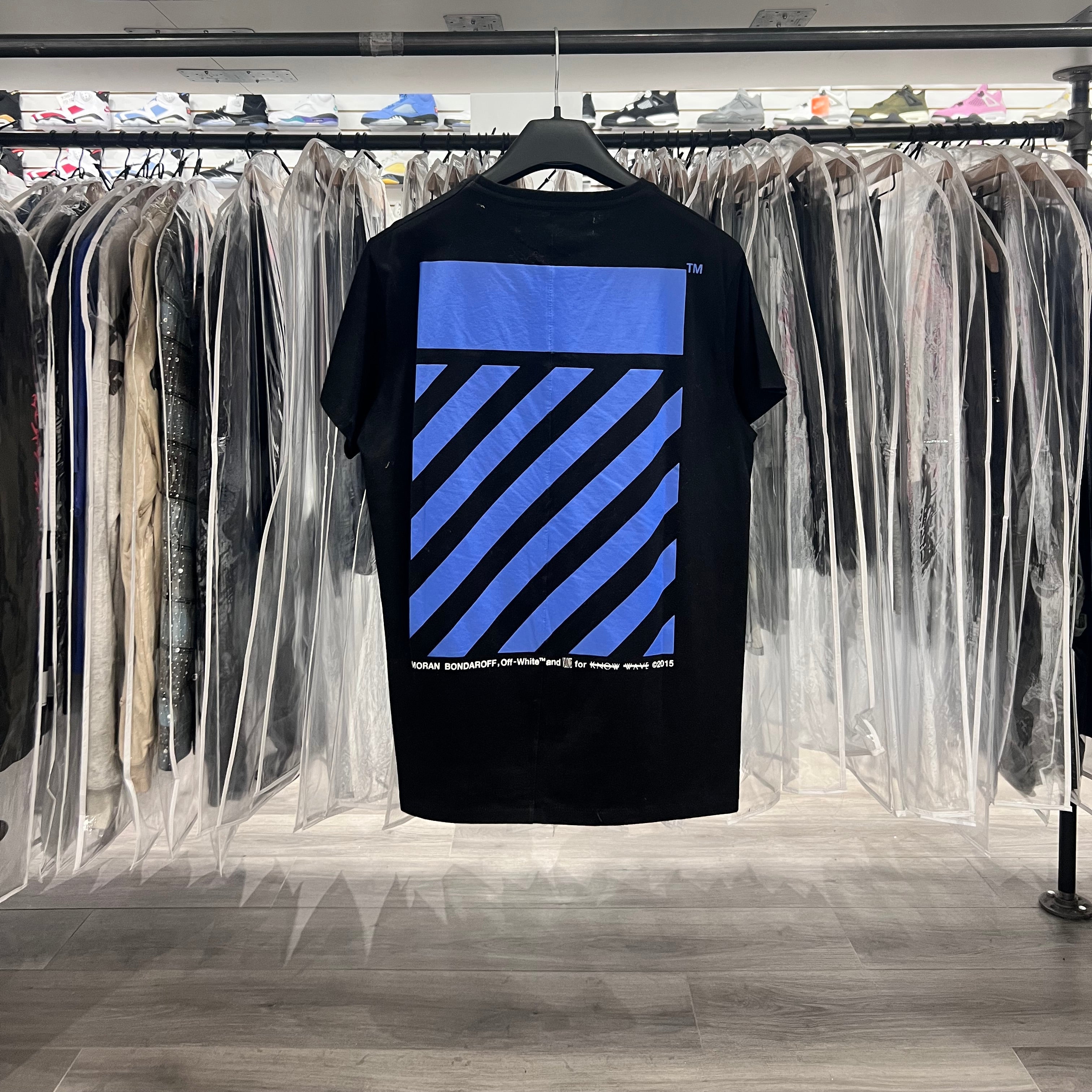 Off White X Vlone Staple Logo Tee Blue (Lightly Worn)