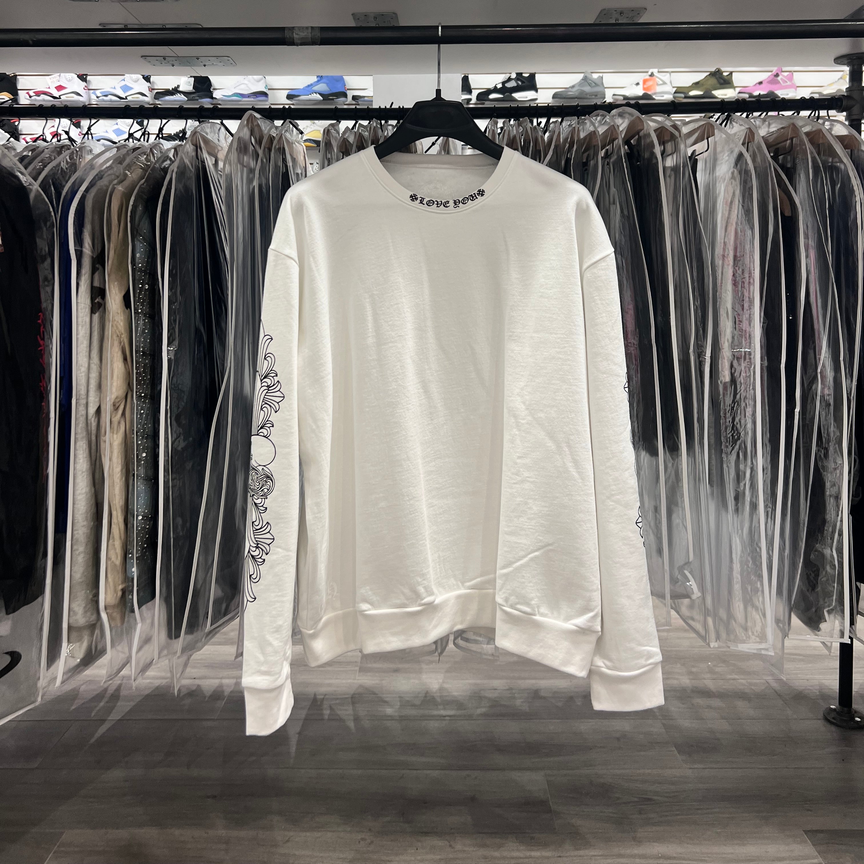 Chrome Hearts Love You Crewneck White