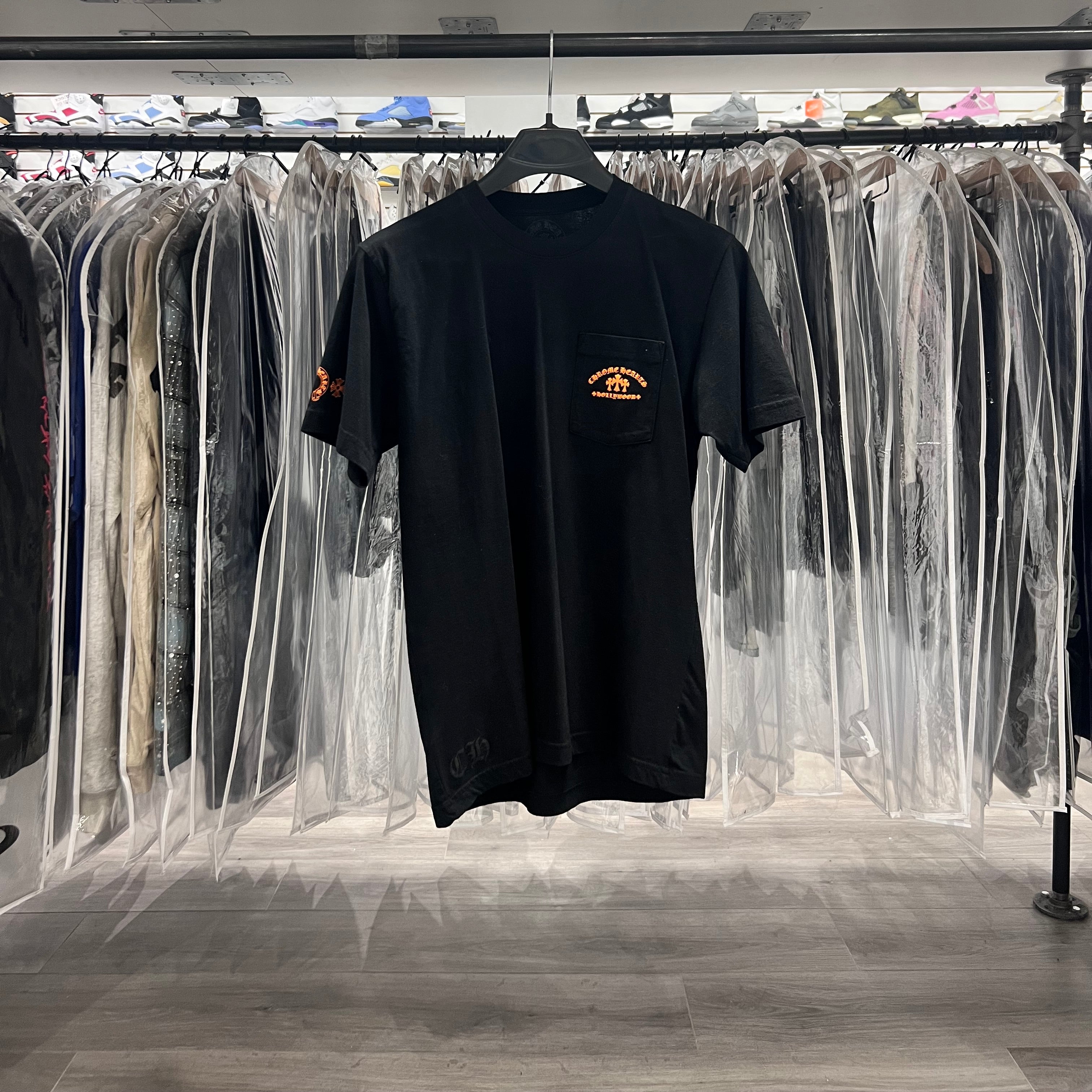 Chrome Hearts Cemetery Crosses Tee Black Orange (Lightly Used)