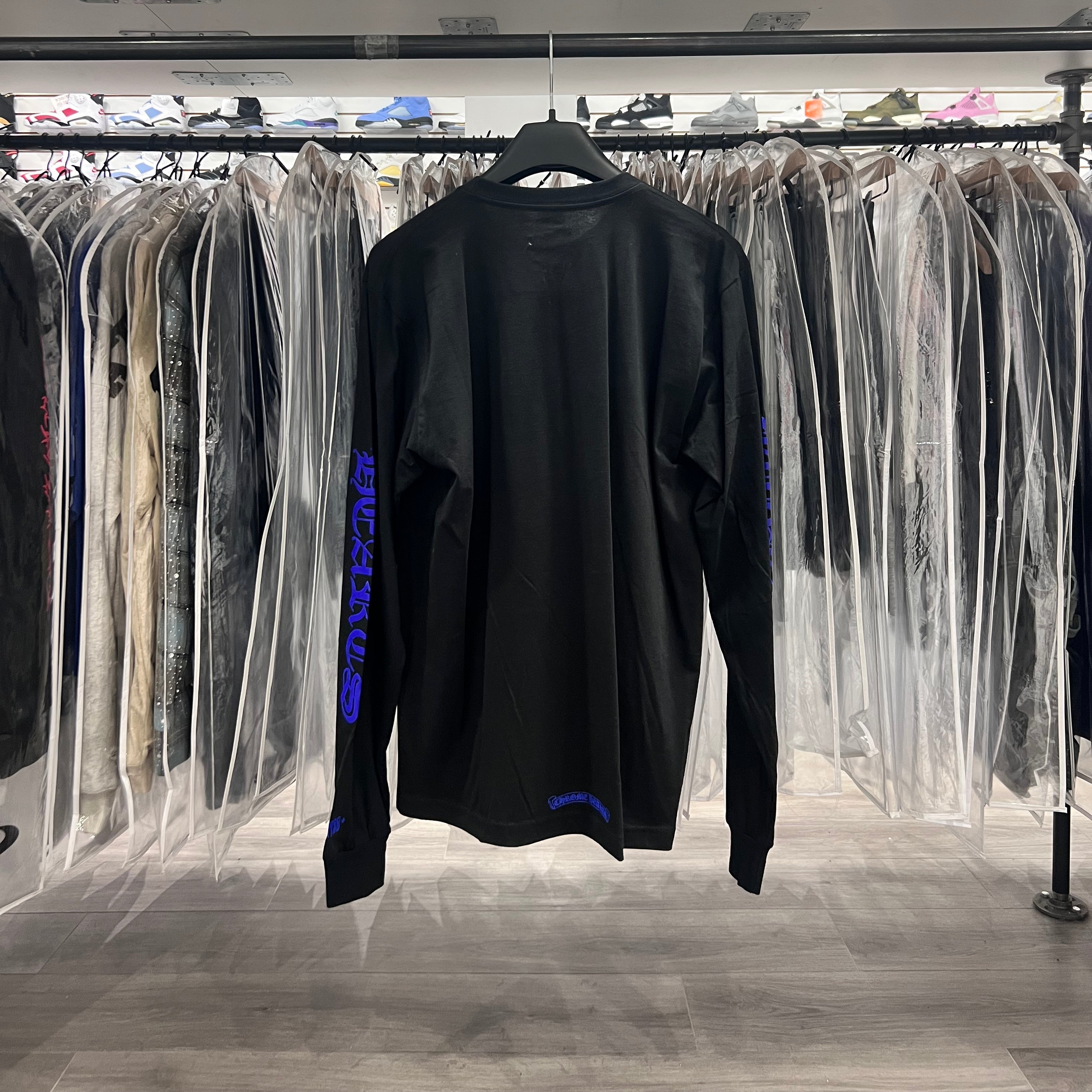 Chrome Hearts 1988 Neck Logo Long-Sleeve Tee Blue