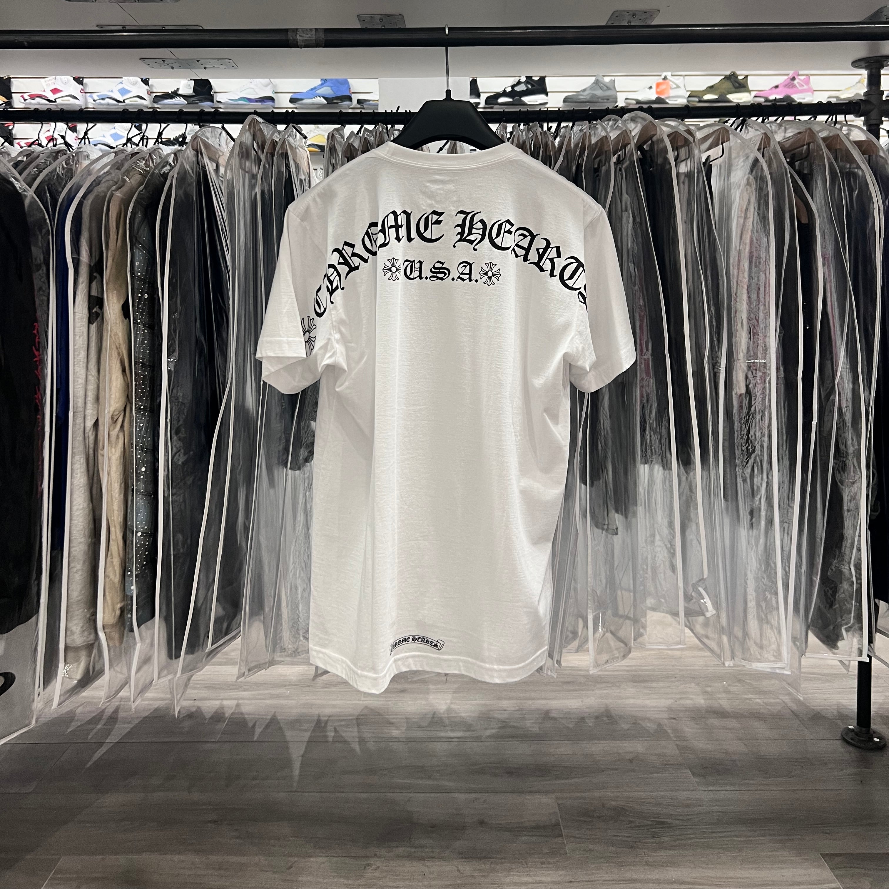 Chrome Hearts Shoulder Logo Tee White (Lightly Worn)